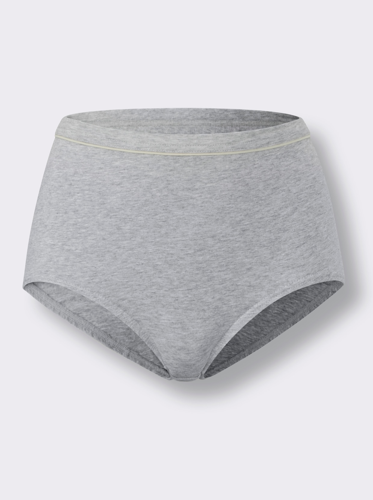 wäschepur Taillenslip mit Doppelzwickel - 5x schwarz-grau-meliert + 5x grau-meliert-zitrone