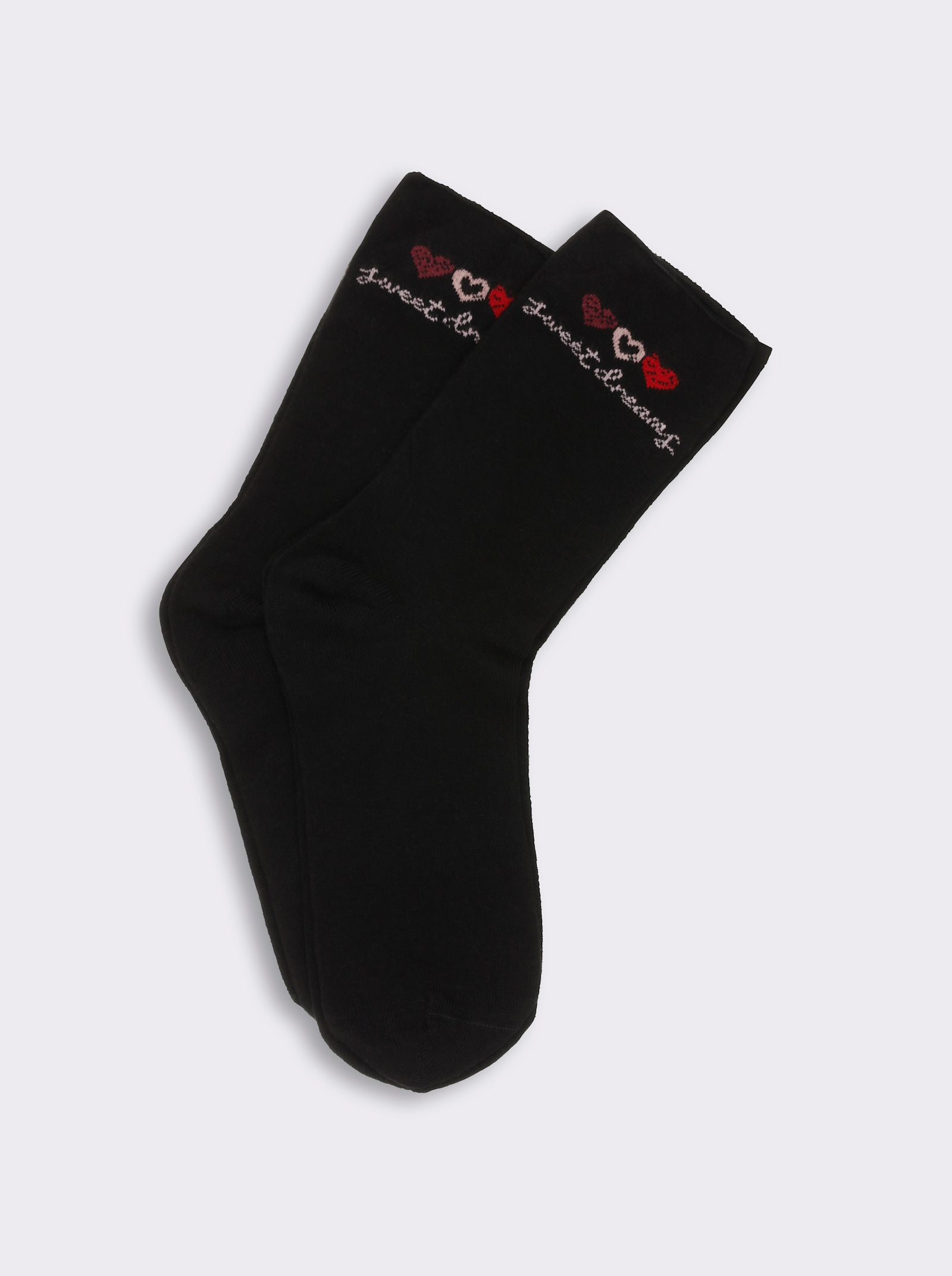 wäschepur Damen-Socken - schwarz-kirsche