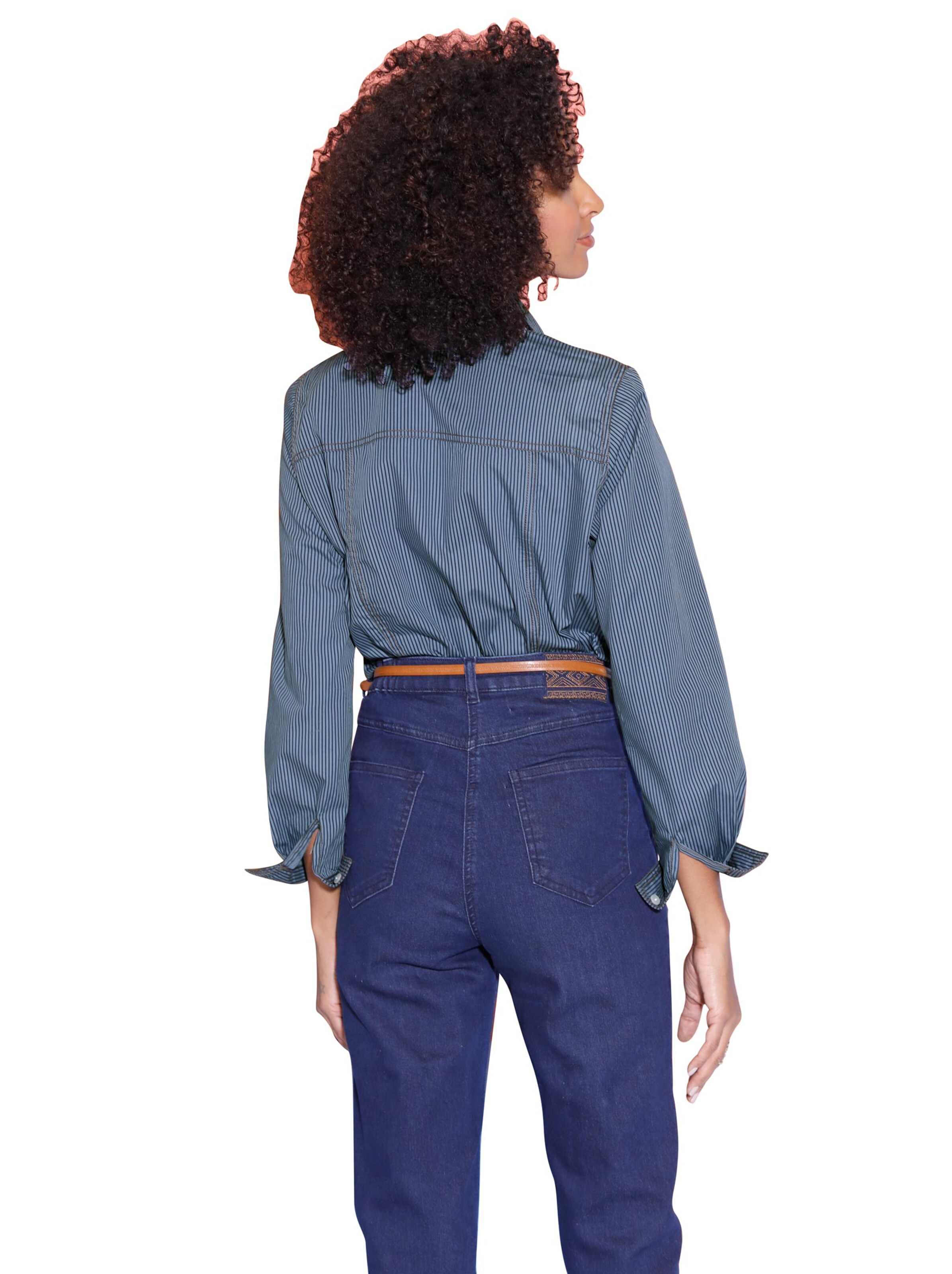 Bluse - blau-gestreift