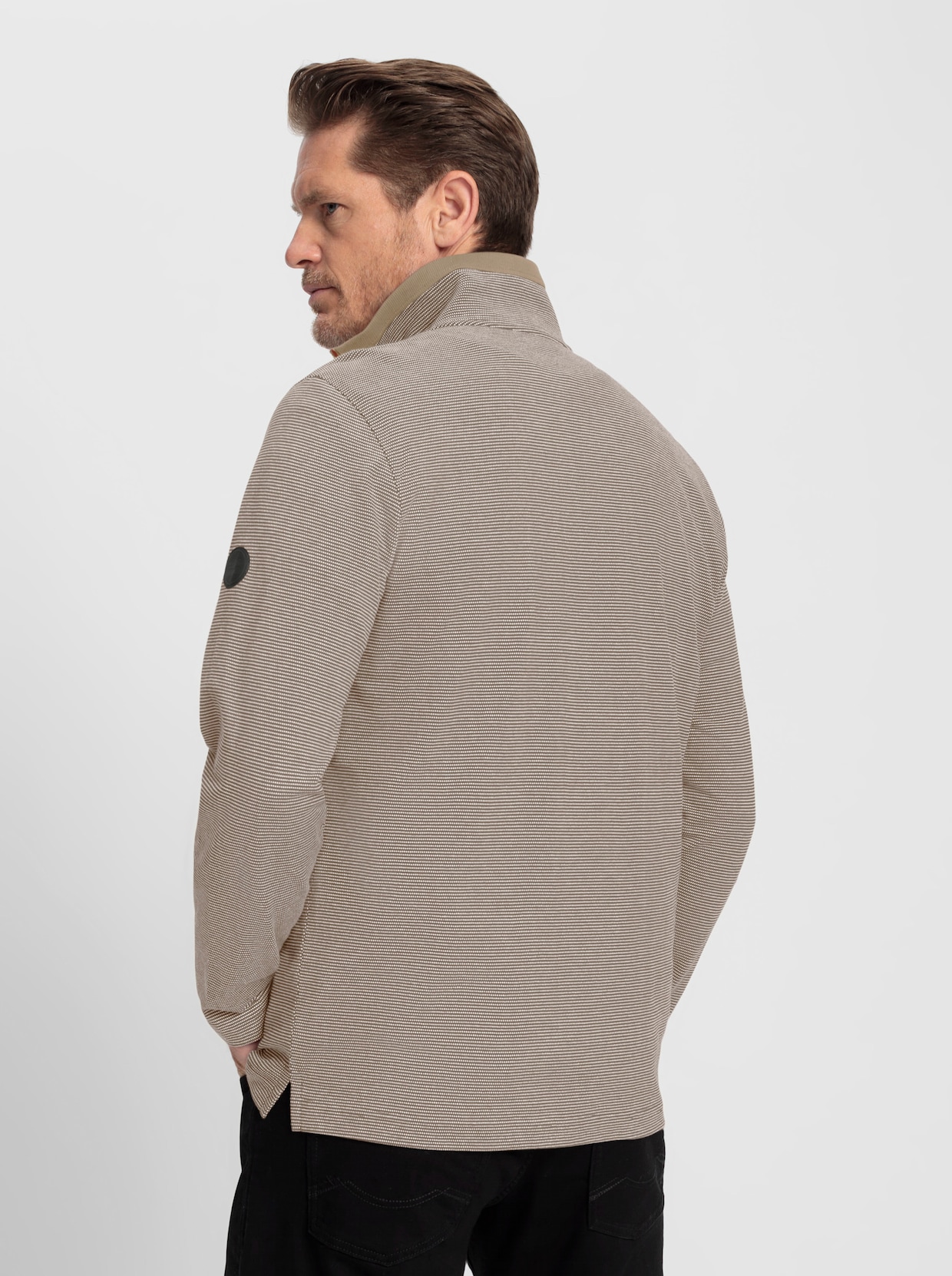Marco Donati Shirt met lange mouwen - sesam gemêleerd