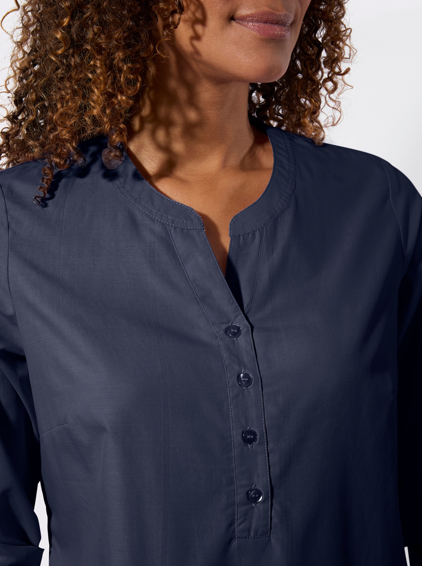 Tunika mit Kellerfalte hinten - marine