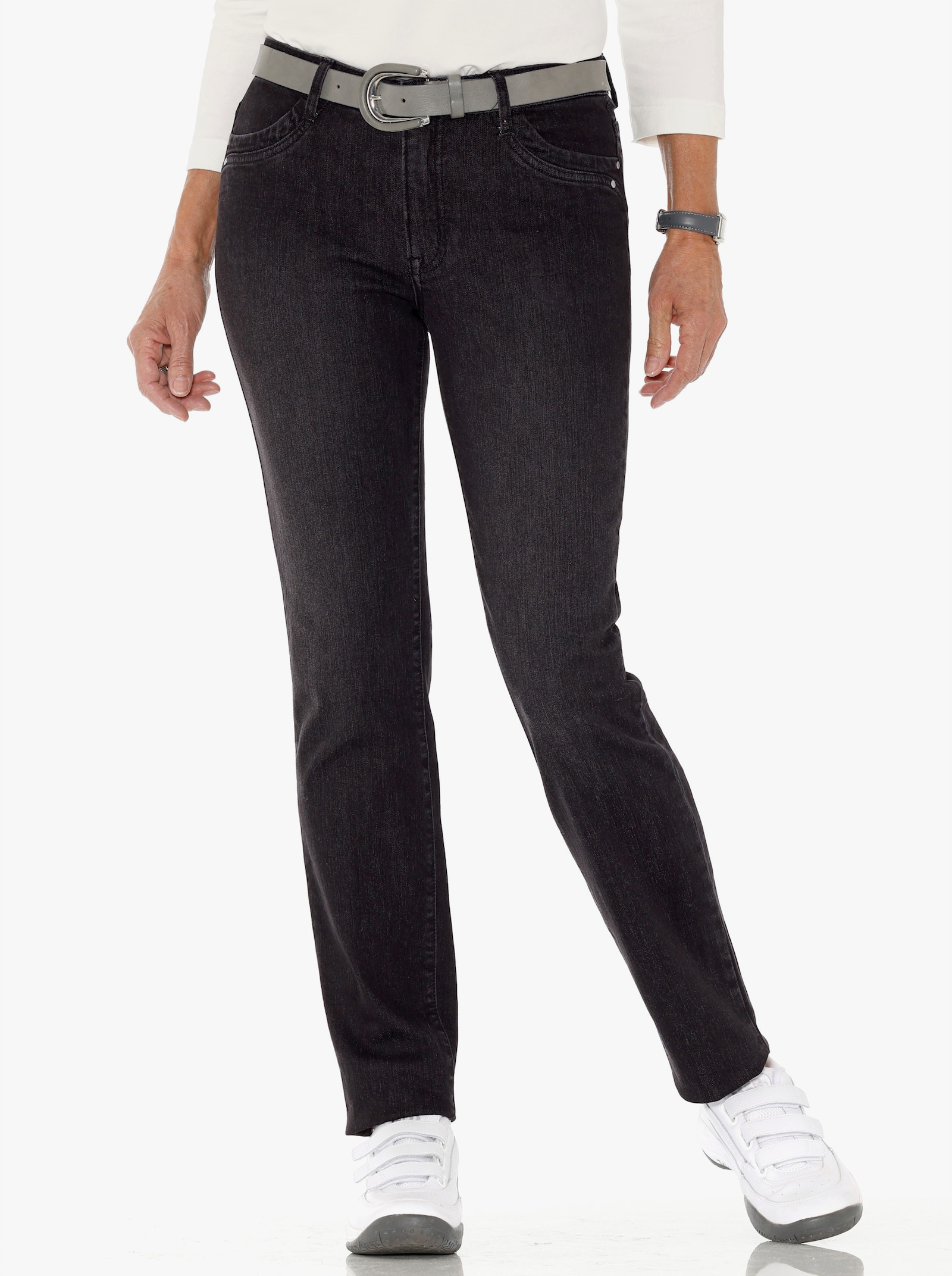 Thermojeans mit weich angerauter Innenseite - black denim