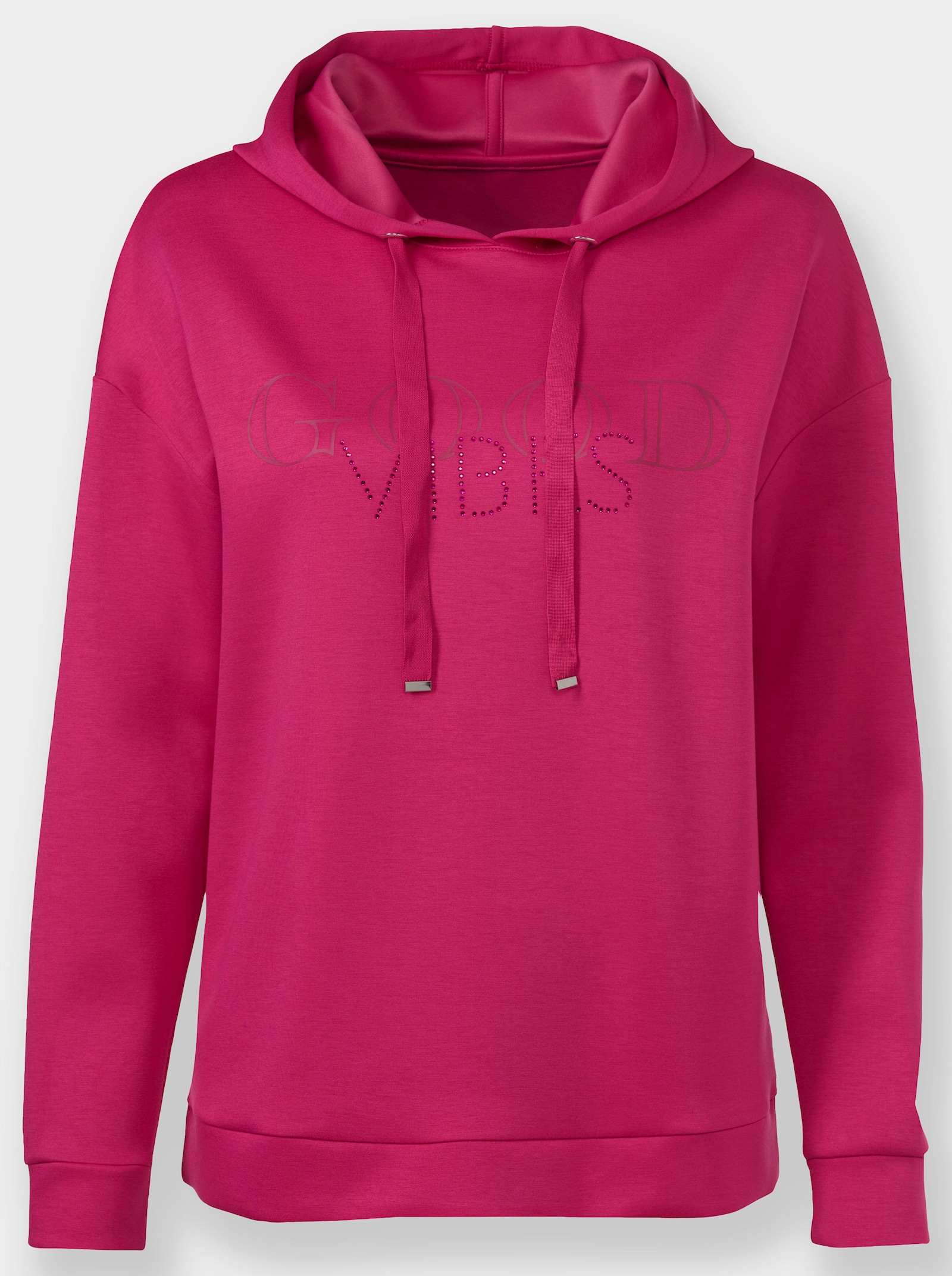 heine Kapuzensweatshirt mit Schriftzug - pink