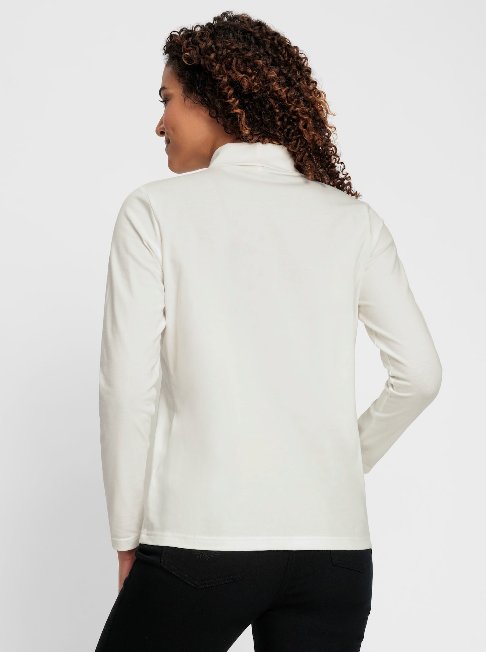 Colshirt met gecertificeerd katoen - ecru