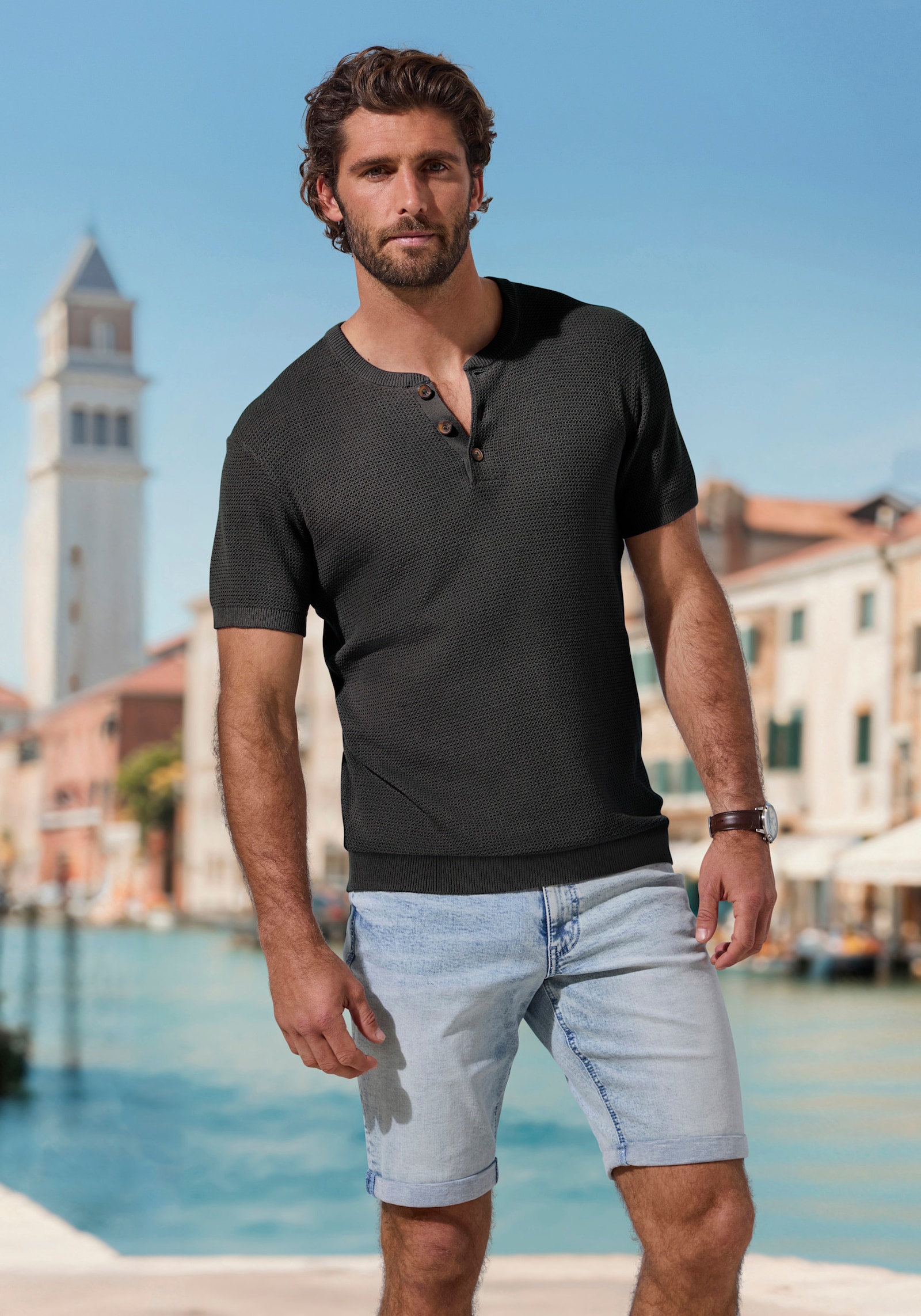 John Devin Henleyshirt - anthra