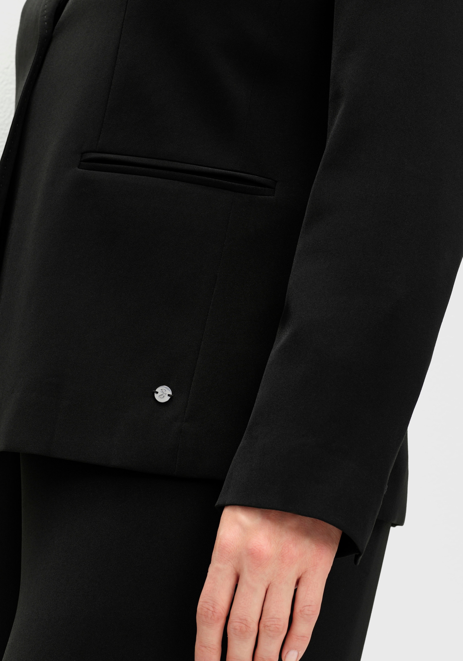 sheego Blazer met reverskraag - zwart