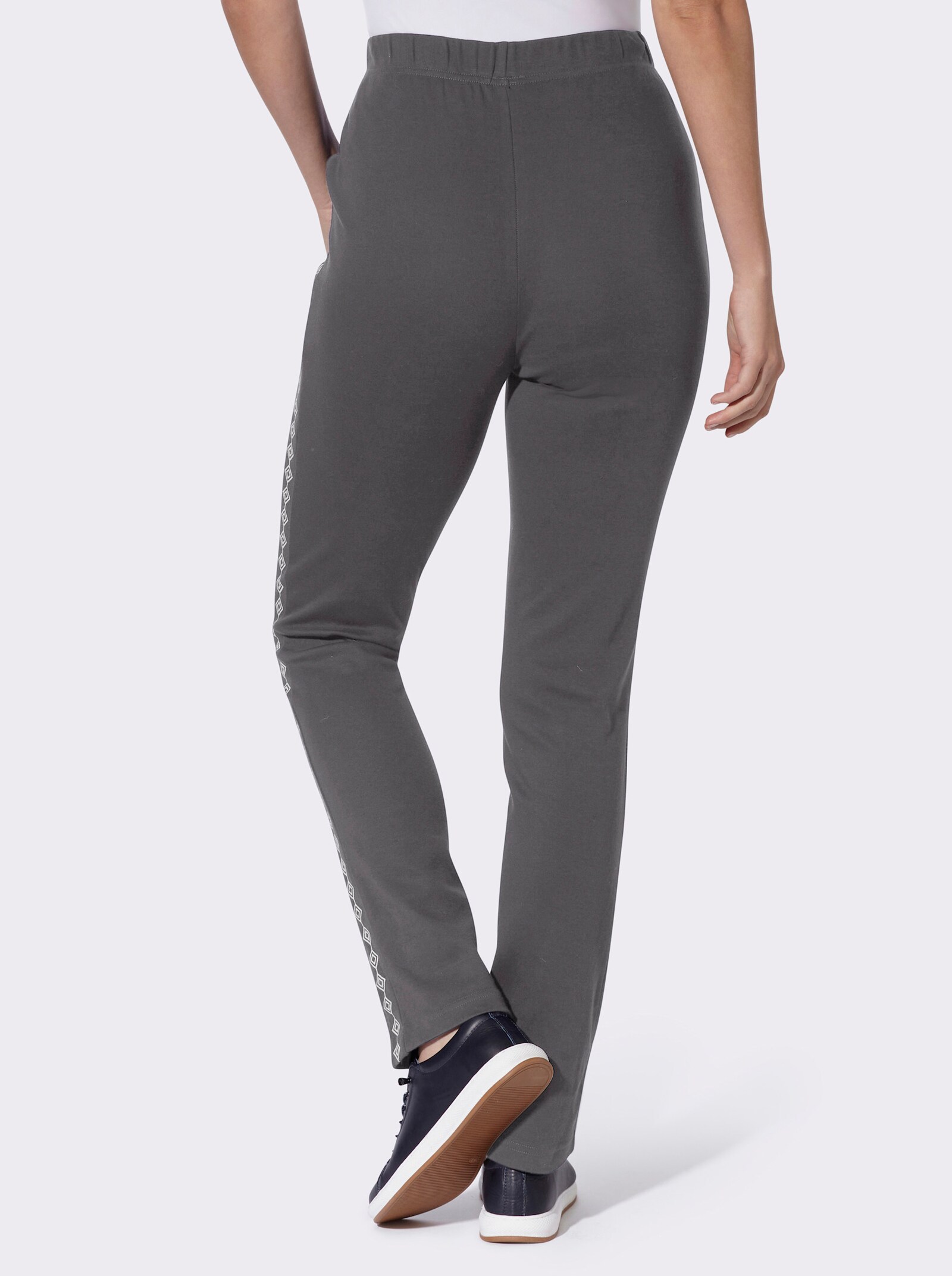  Jerseyhose mit figurfreundlichen Einsätzen - anthrazit