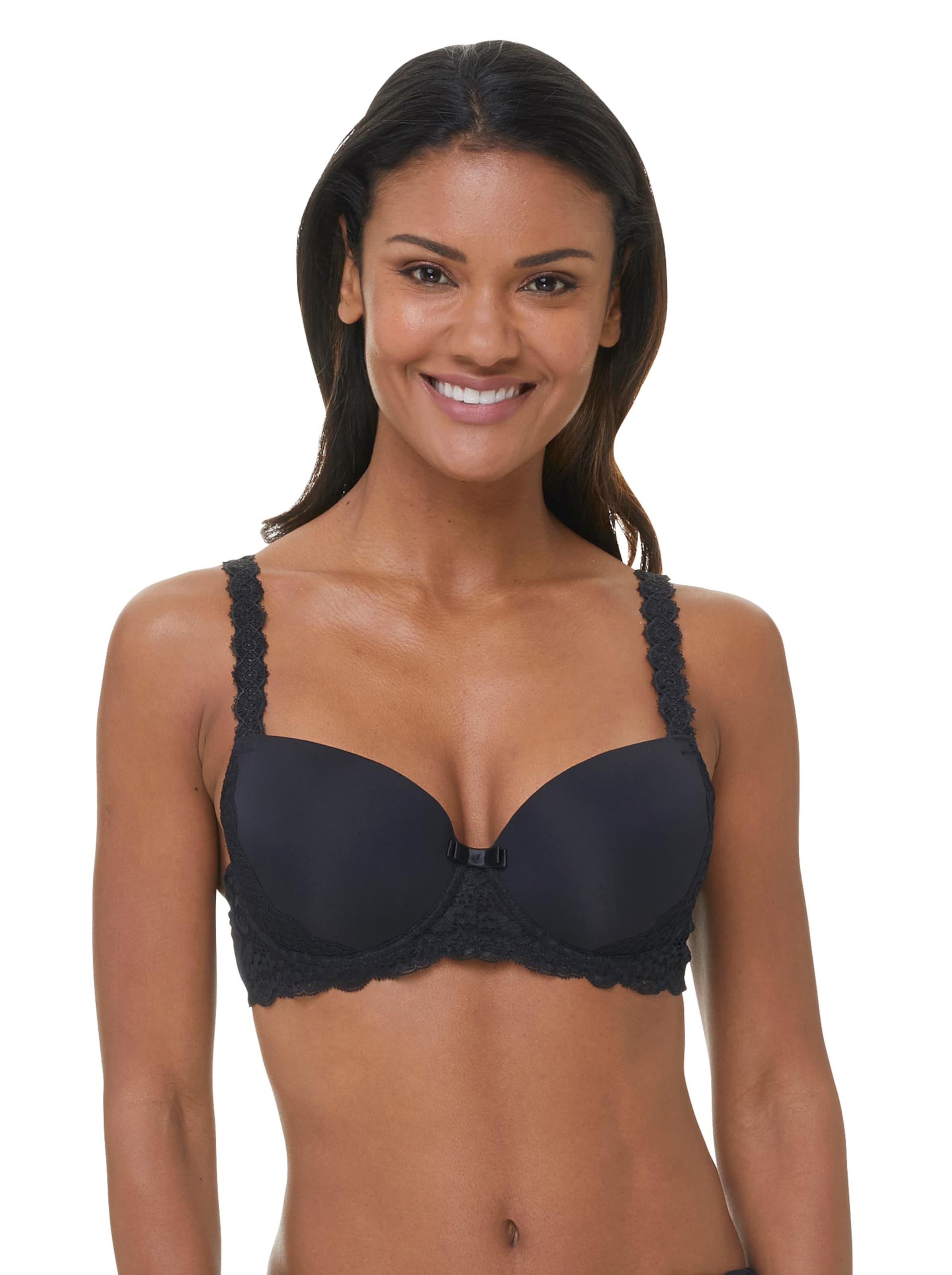 Schalen-BH mit Bügel - schwarz