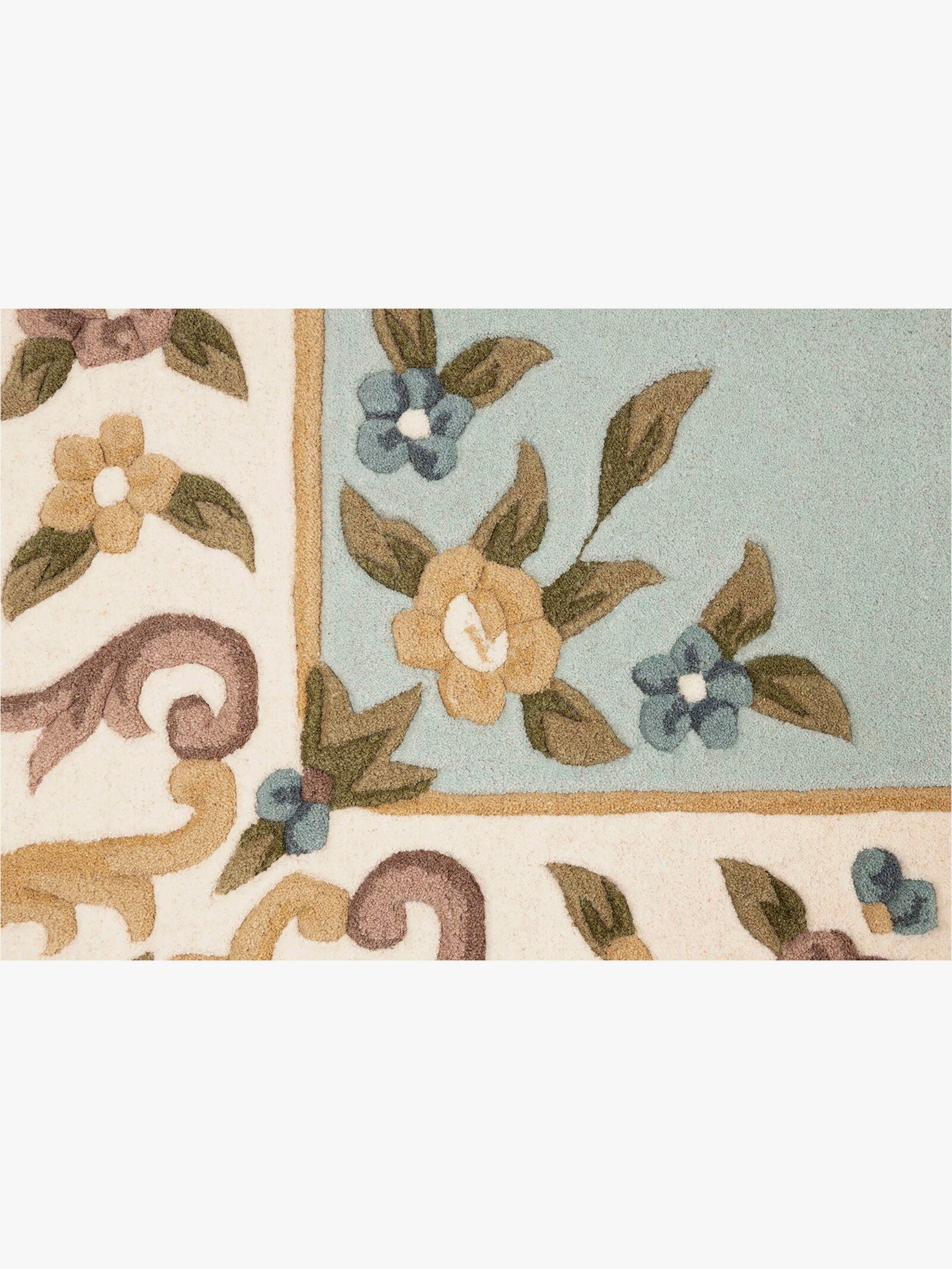 Theko Teppich - hellblau-gemustert