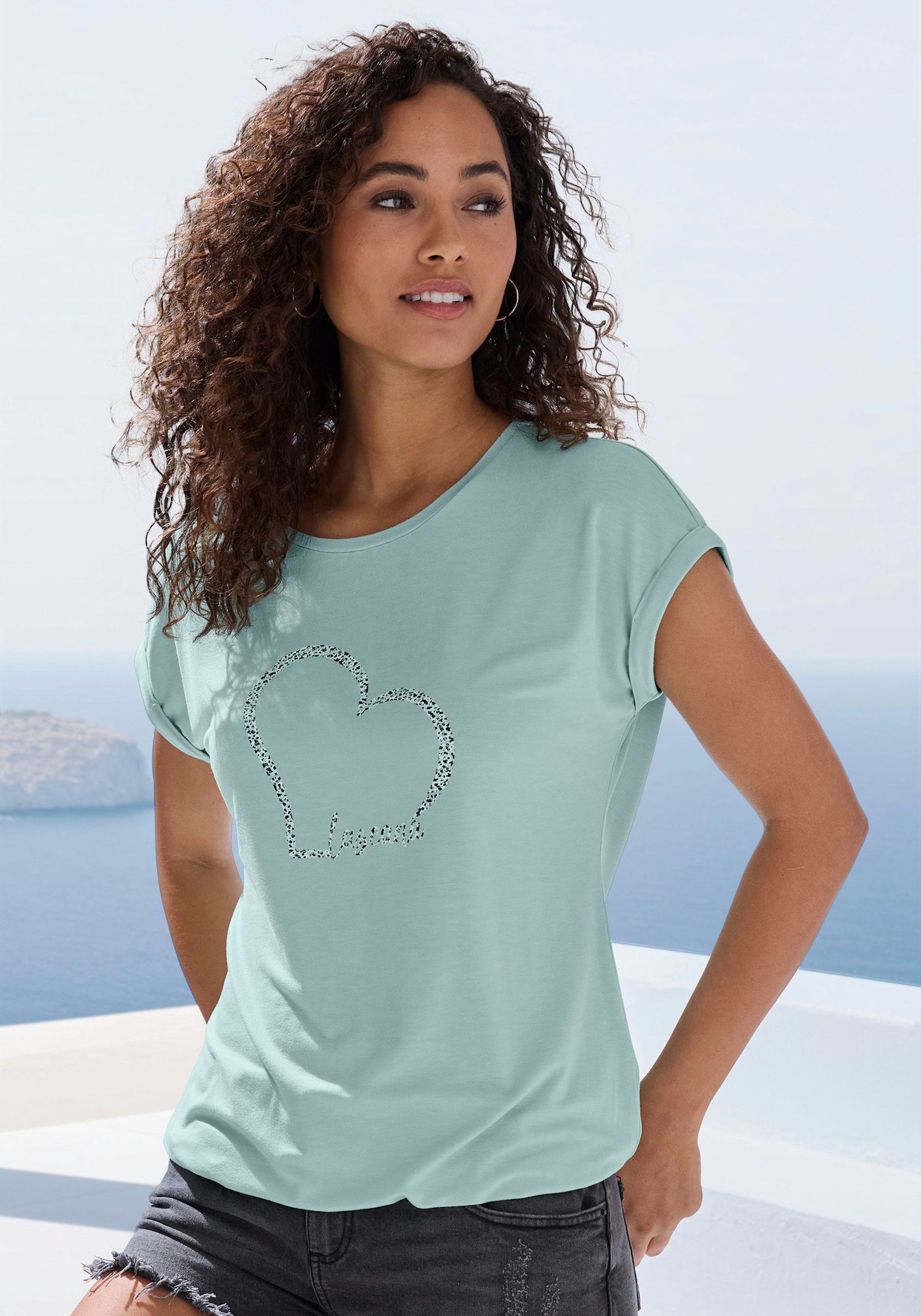 LASCANA Kurzarmshirt - mint