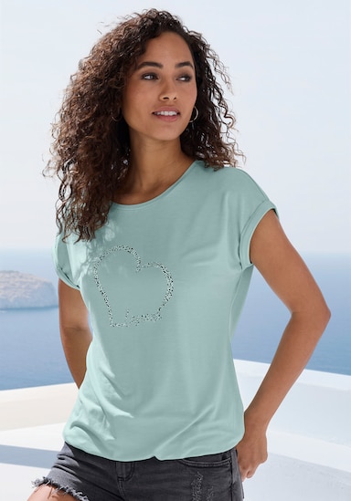 LASCANA Kurzarmshirt - mint