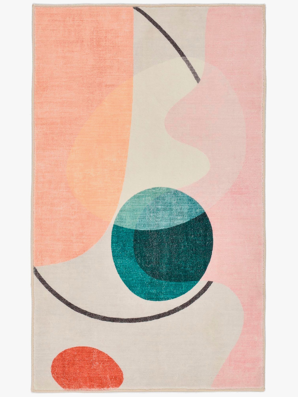 Theko Badematte - rosa-bunt