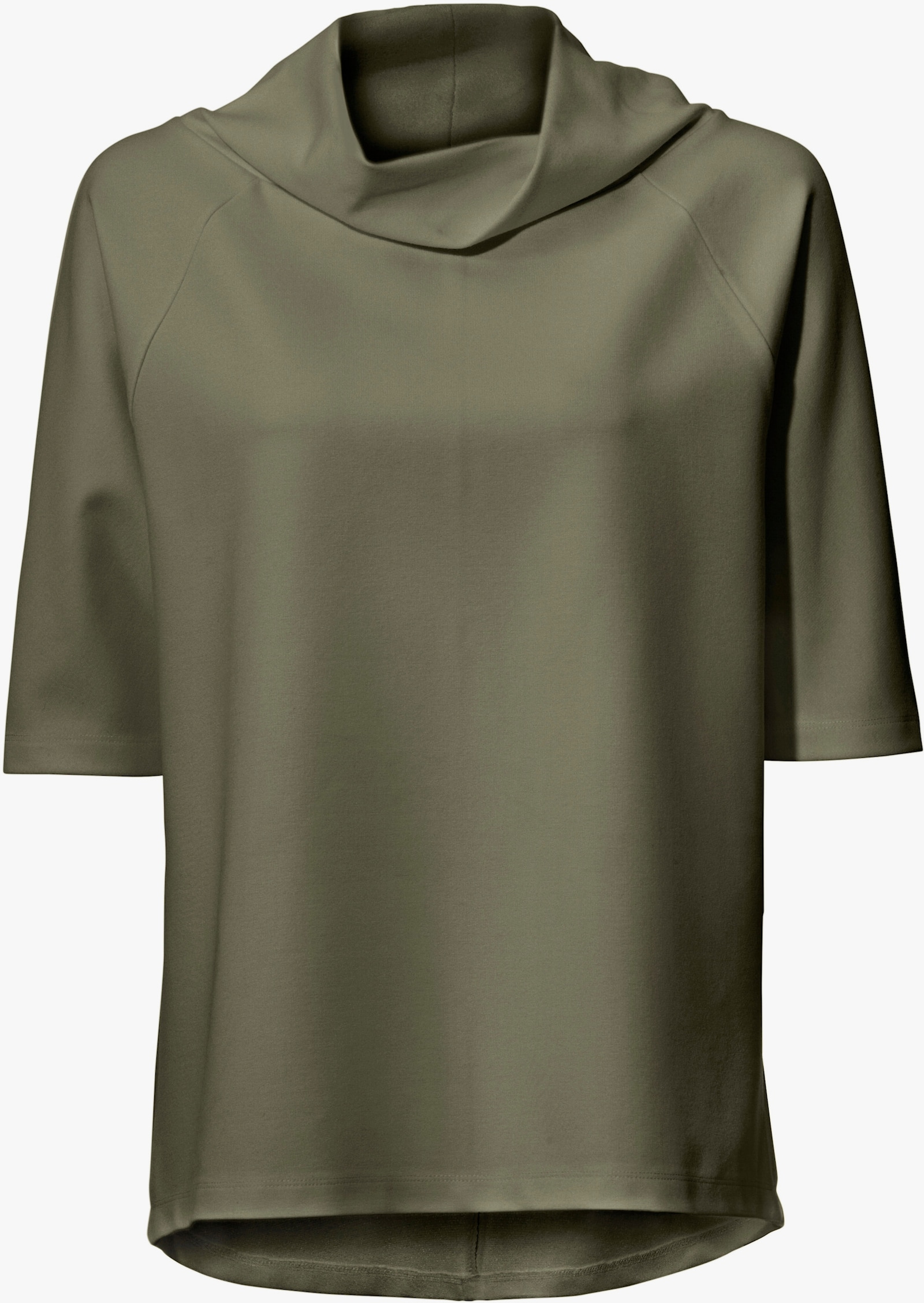 heine T-shirt à manches 3/4, dos rallongé - kaki