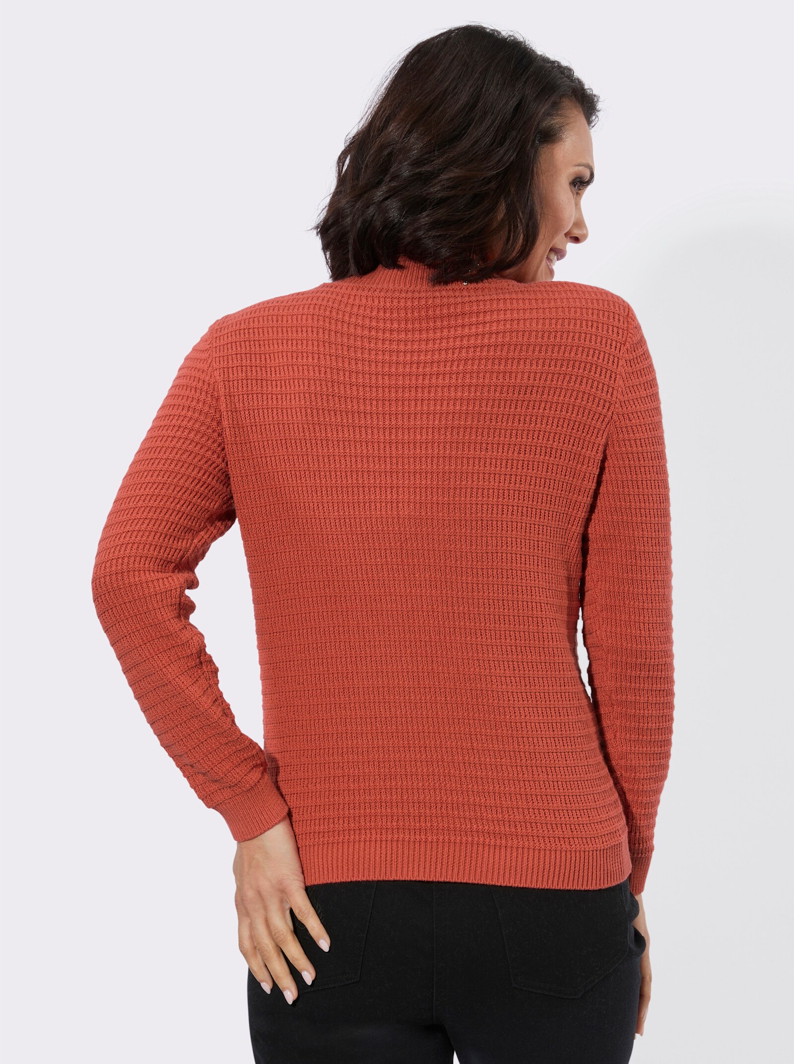 Stehkragenpullover - terra