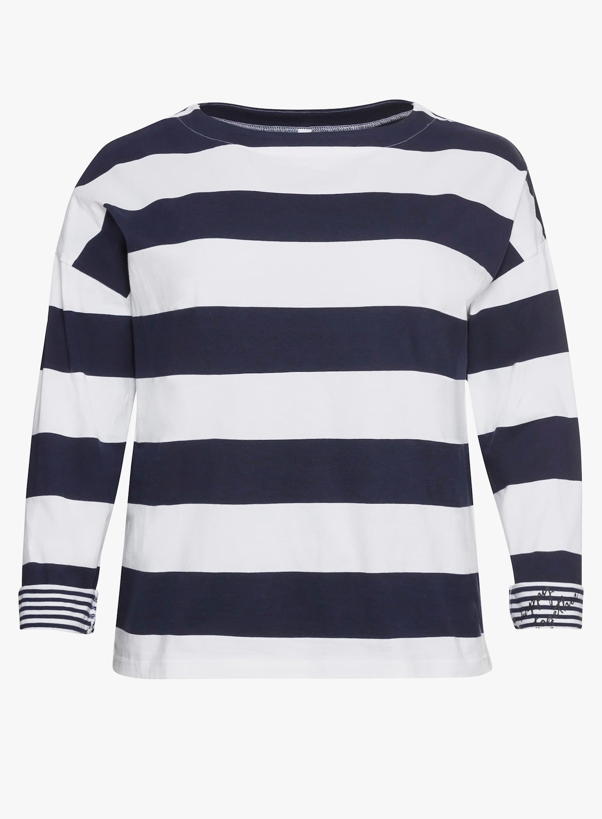 sheego Langarmshirt - marine