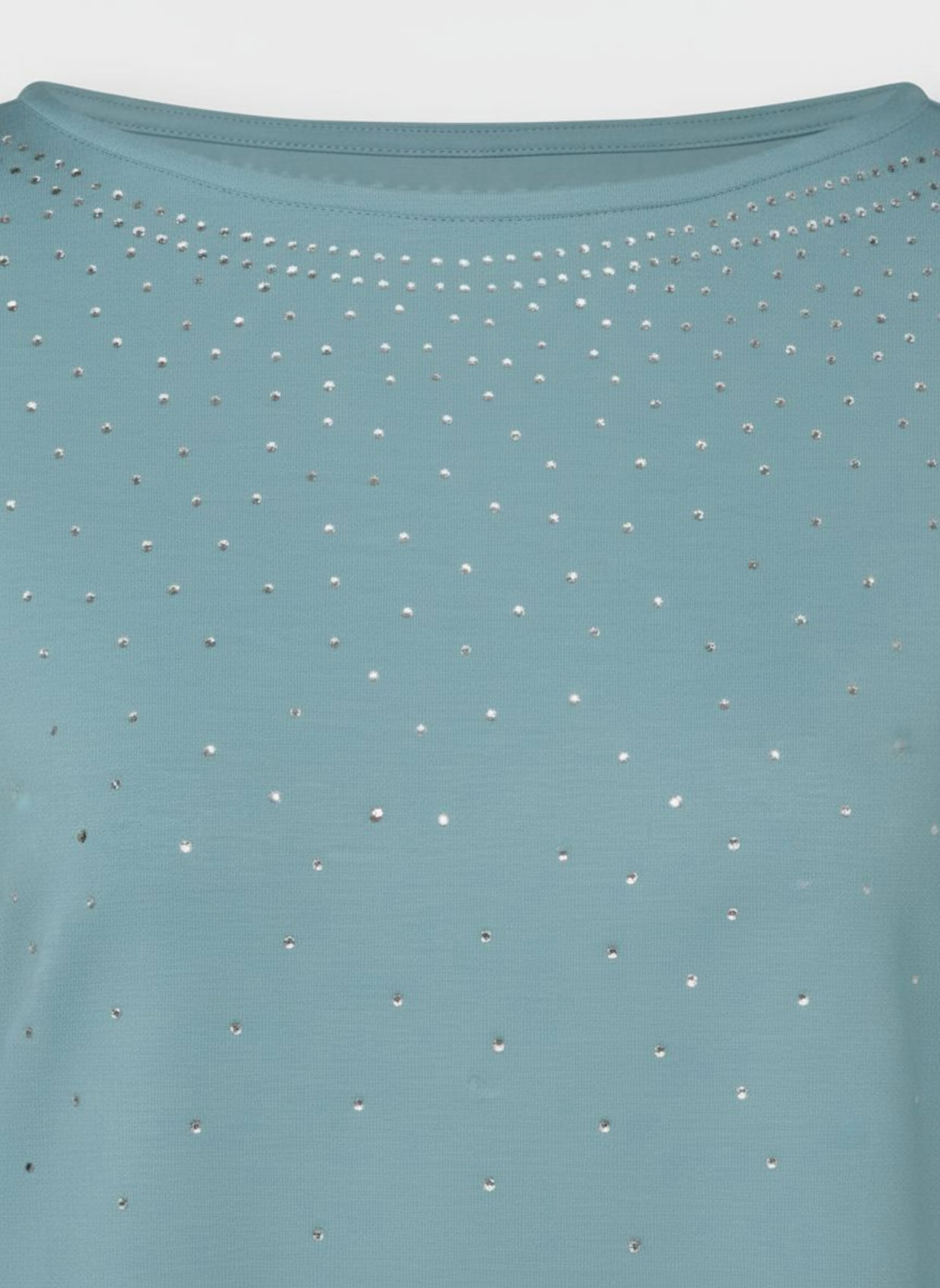 3/4-Arm-Shirt mit Glitzersteinchen - ozean