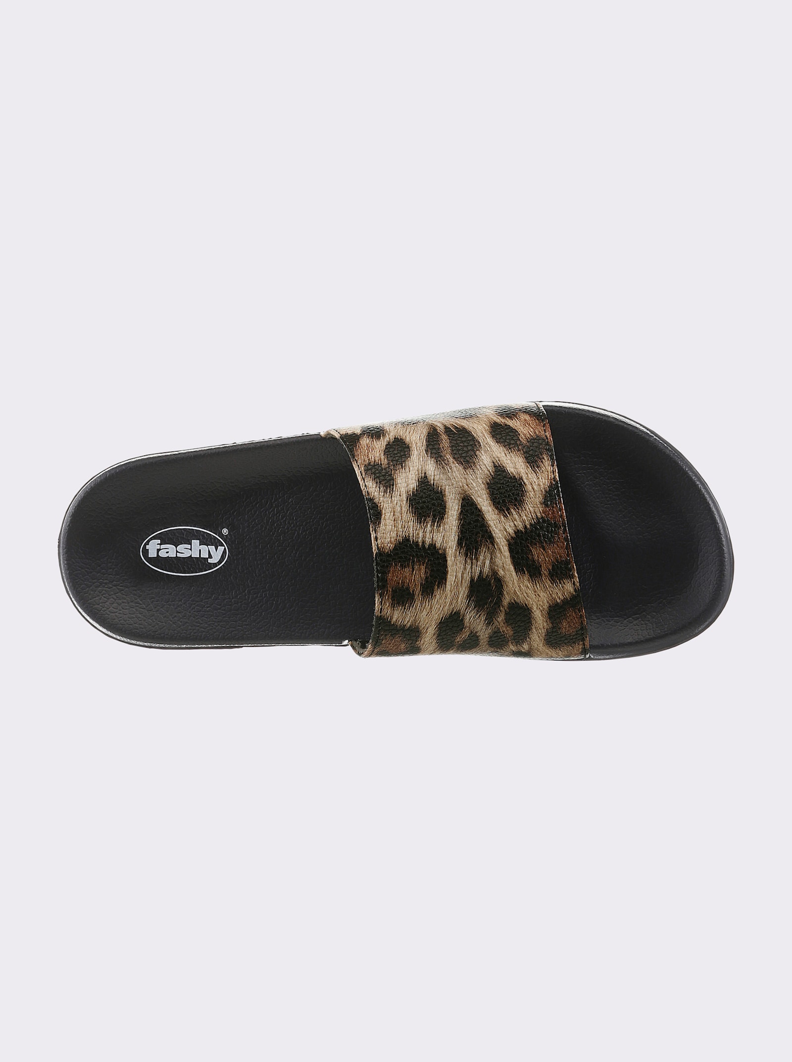 Fashy Badepantolette mit Leo-Muster - beige