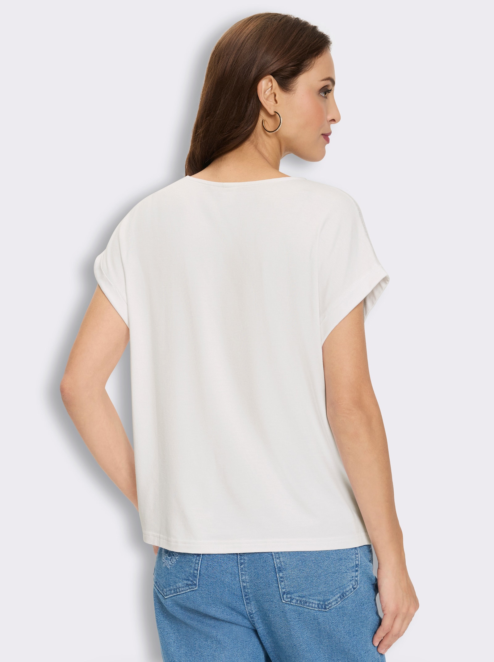 Rundhalsshirt - ecru