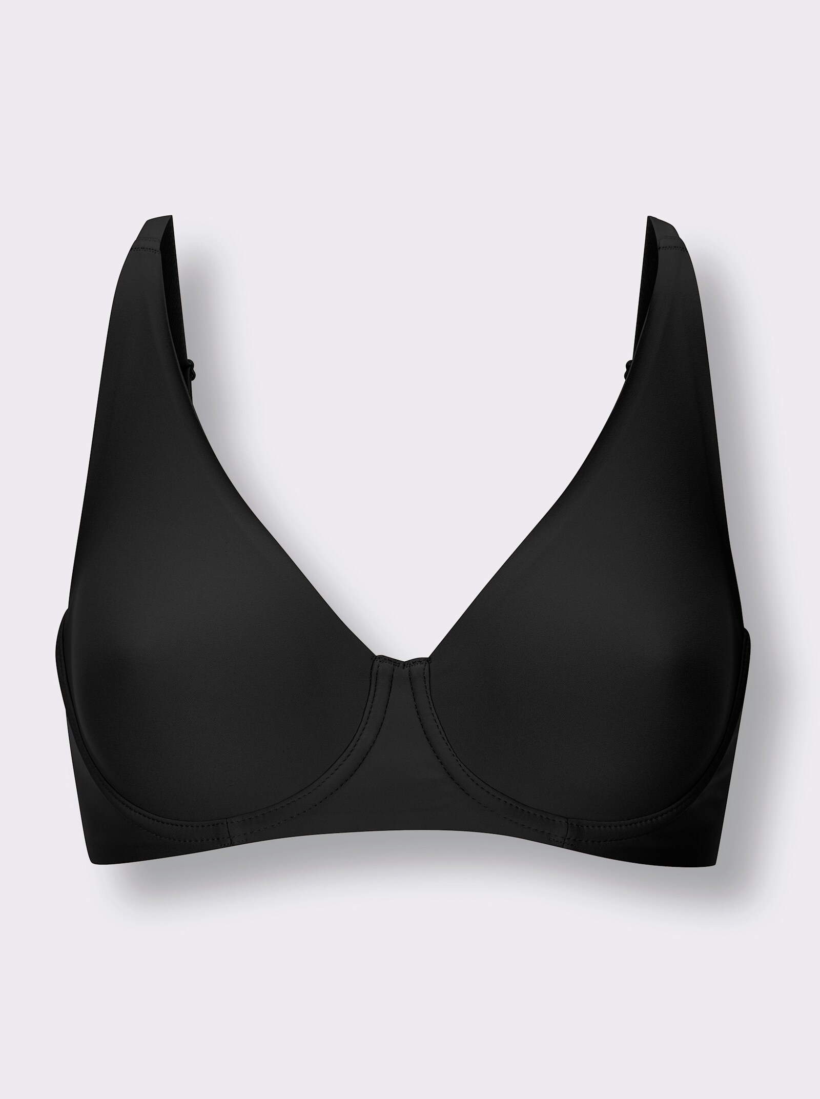 Naturana T-Shirt-BH mit Bügel - schwarz