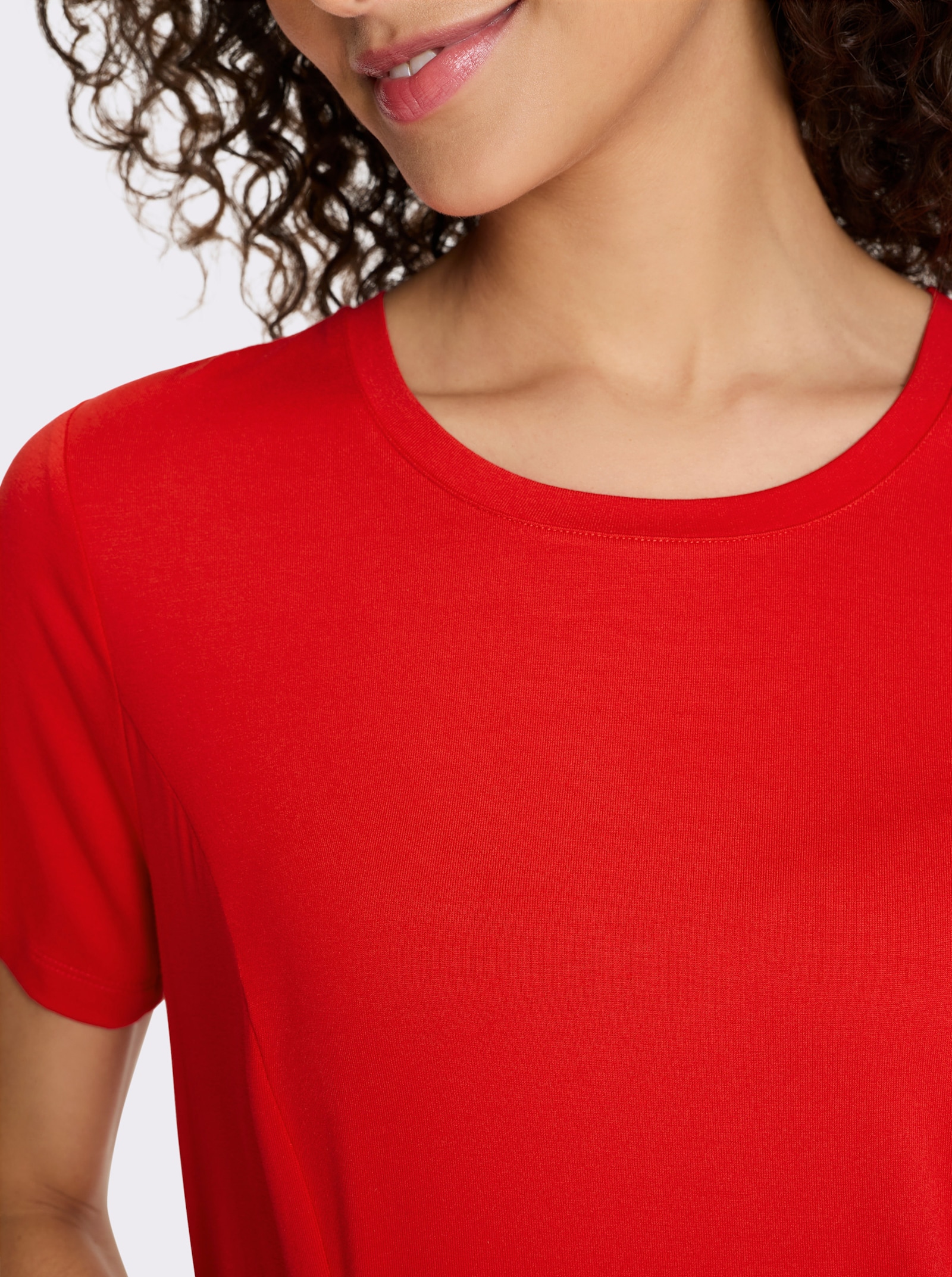 heine Jerseykleid mit Kurzarm - rot