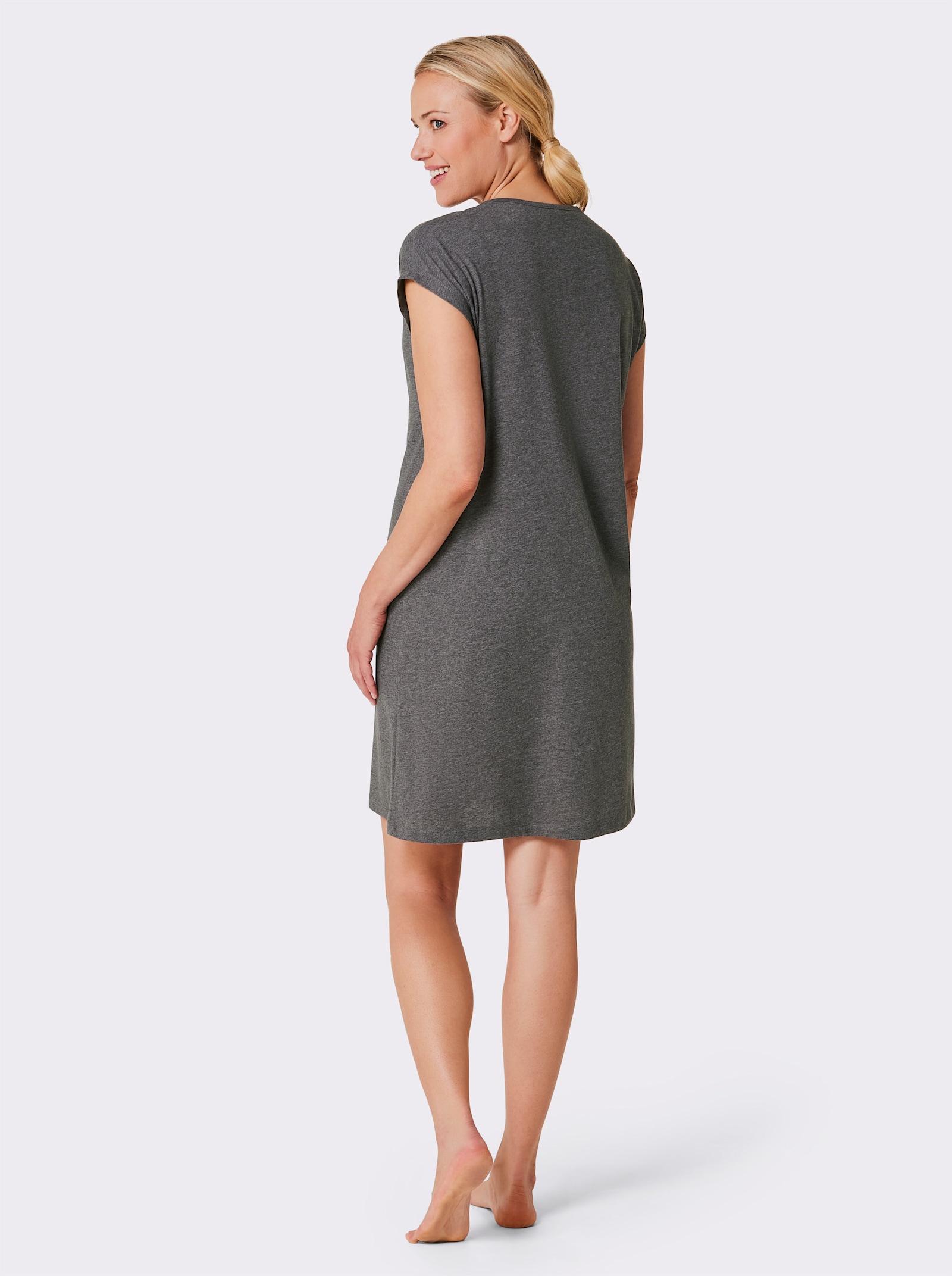 wäschepur Sleepshirts in Oversize-Form - gelb-graphit + anthrazit-graphit