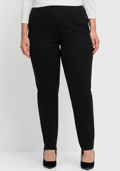 sheego Jerseyhose - schwarz