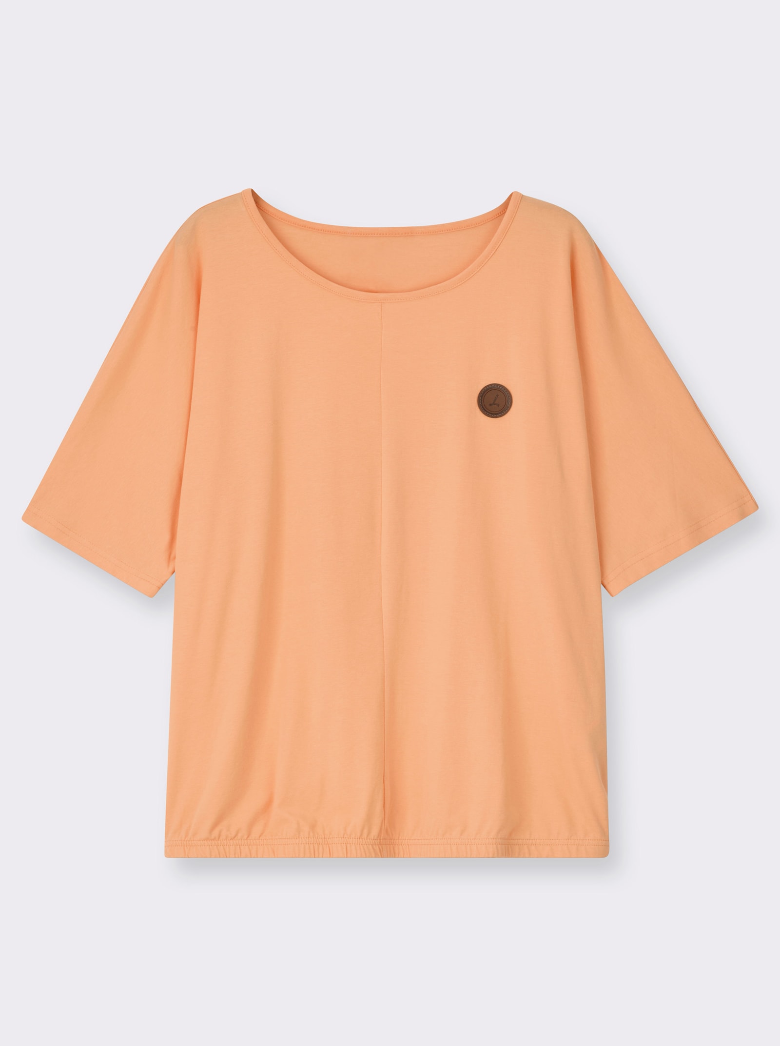 Kurzarmshirt mit Fledermausärmeln - apricot