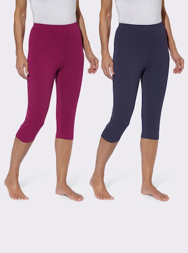 Capri-Leggings - marine + malve