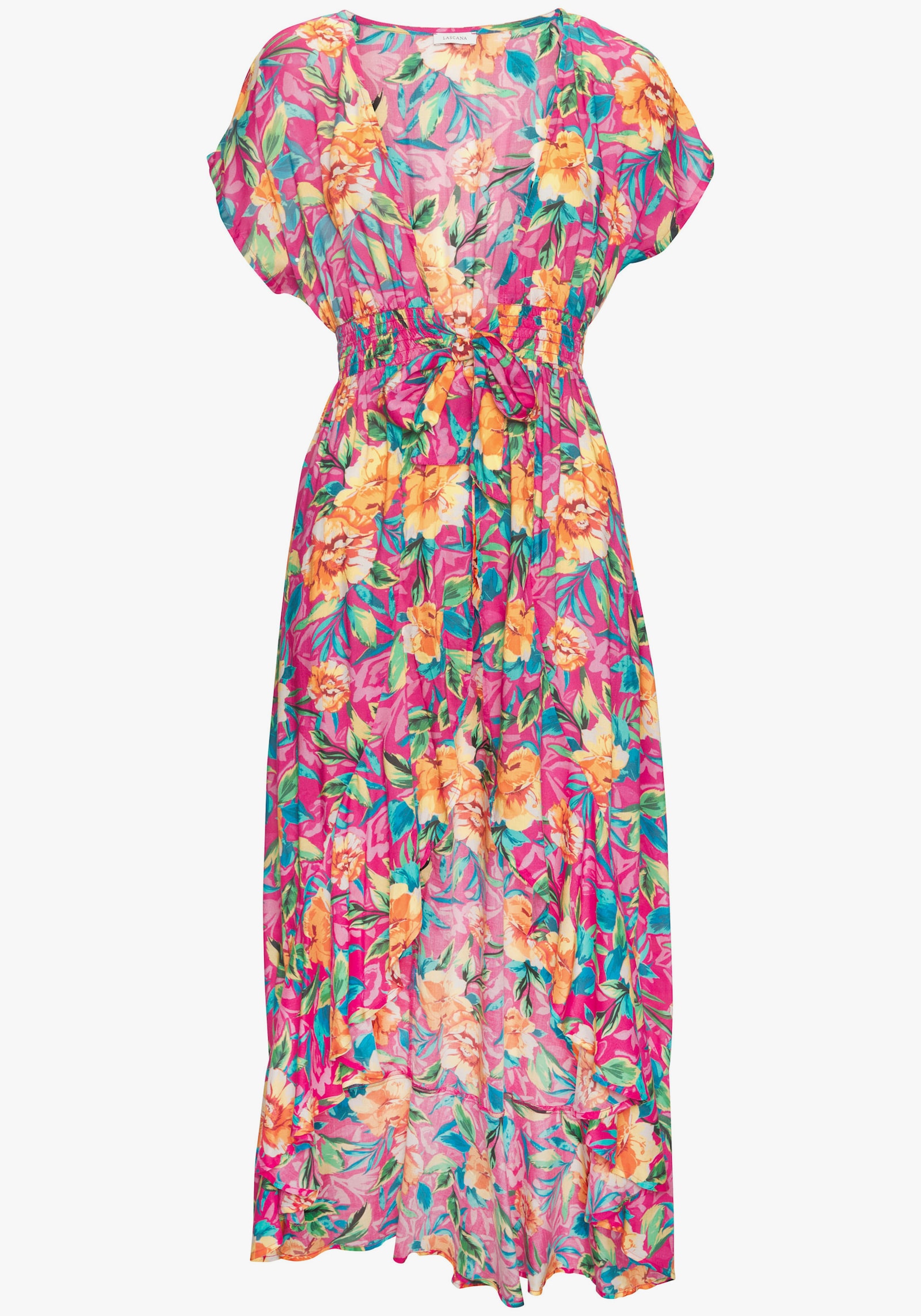 LASCANA Strandkleid - pink bedruckt