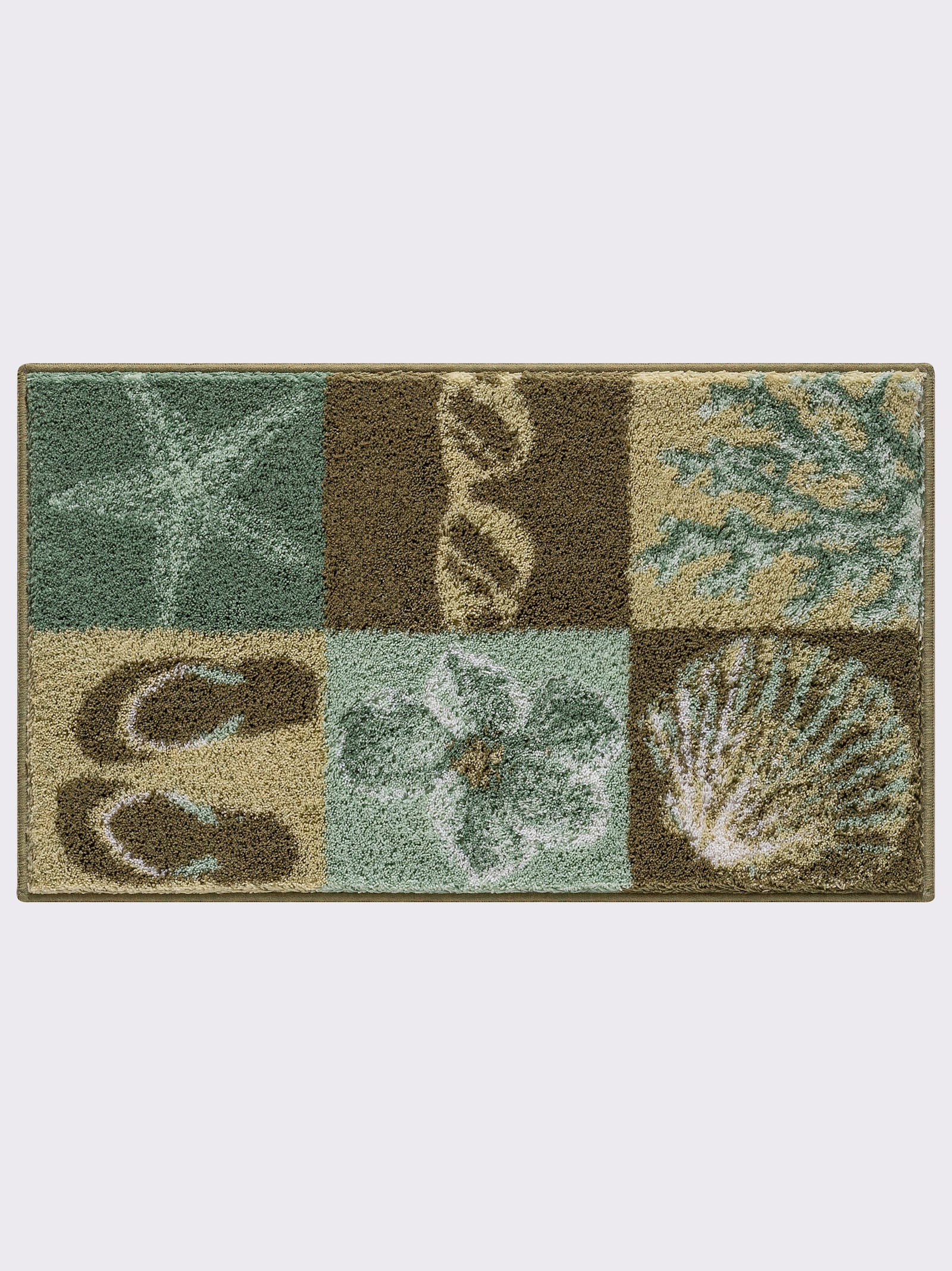 Grund Badematte - salbei-gemustert