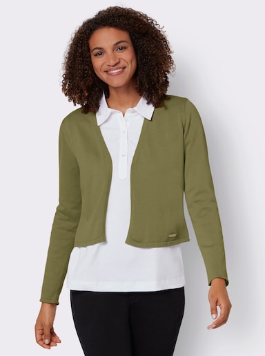 Bolero mit langen Ärmeln - khaki
