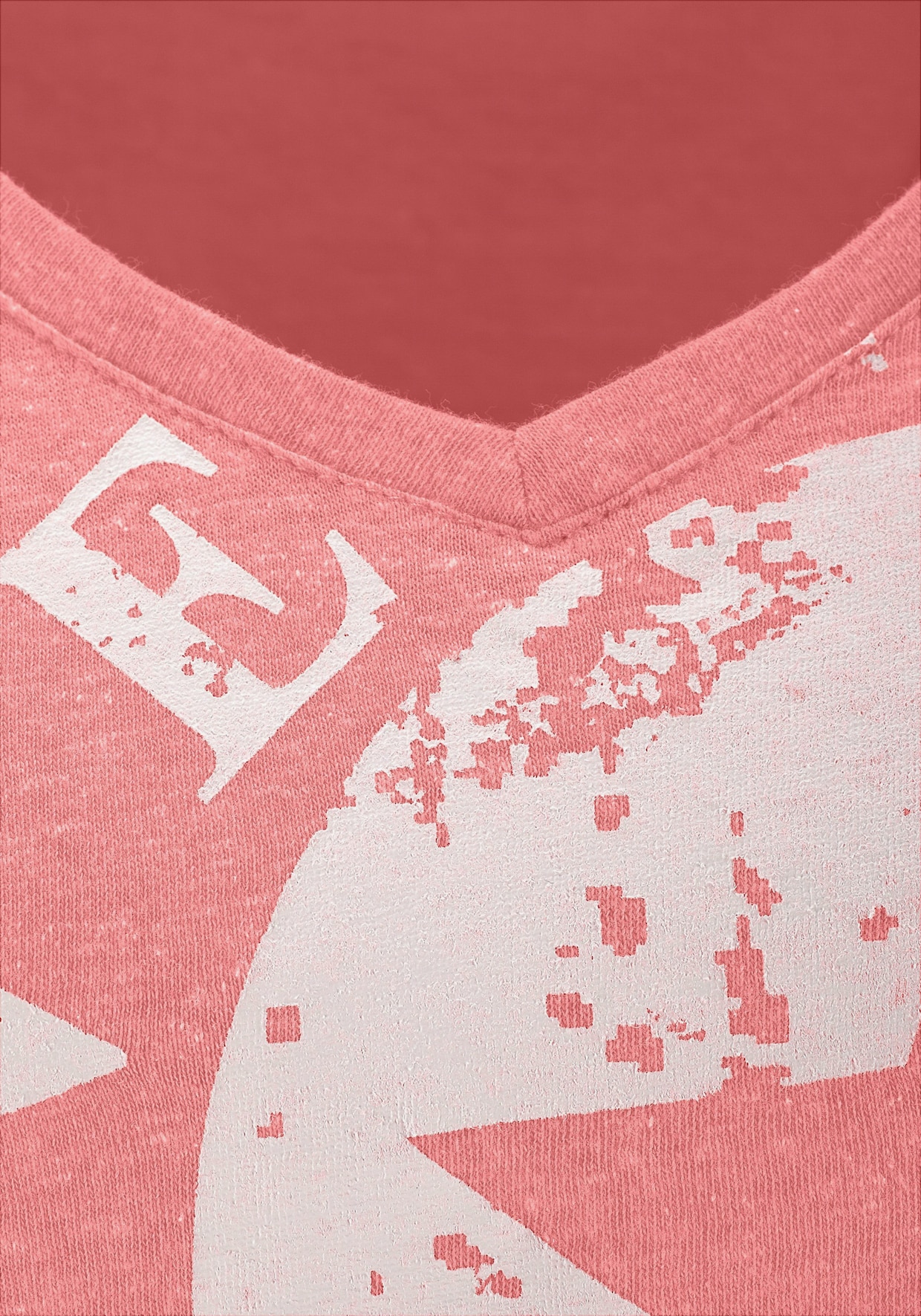 Venice Beach Strandshirt - neonkoraal gemêleerd