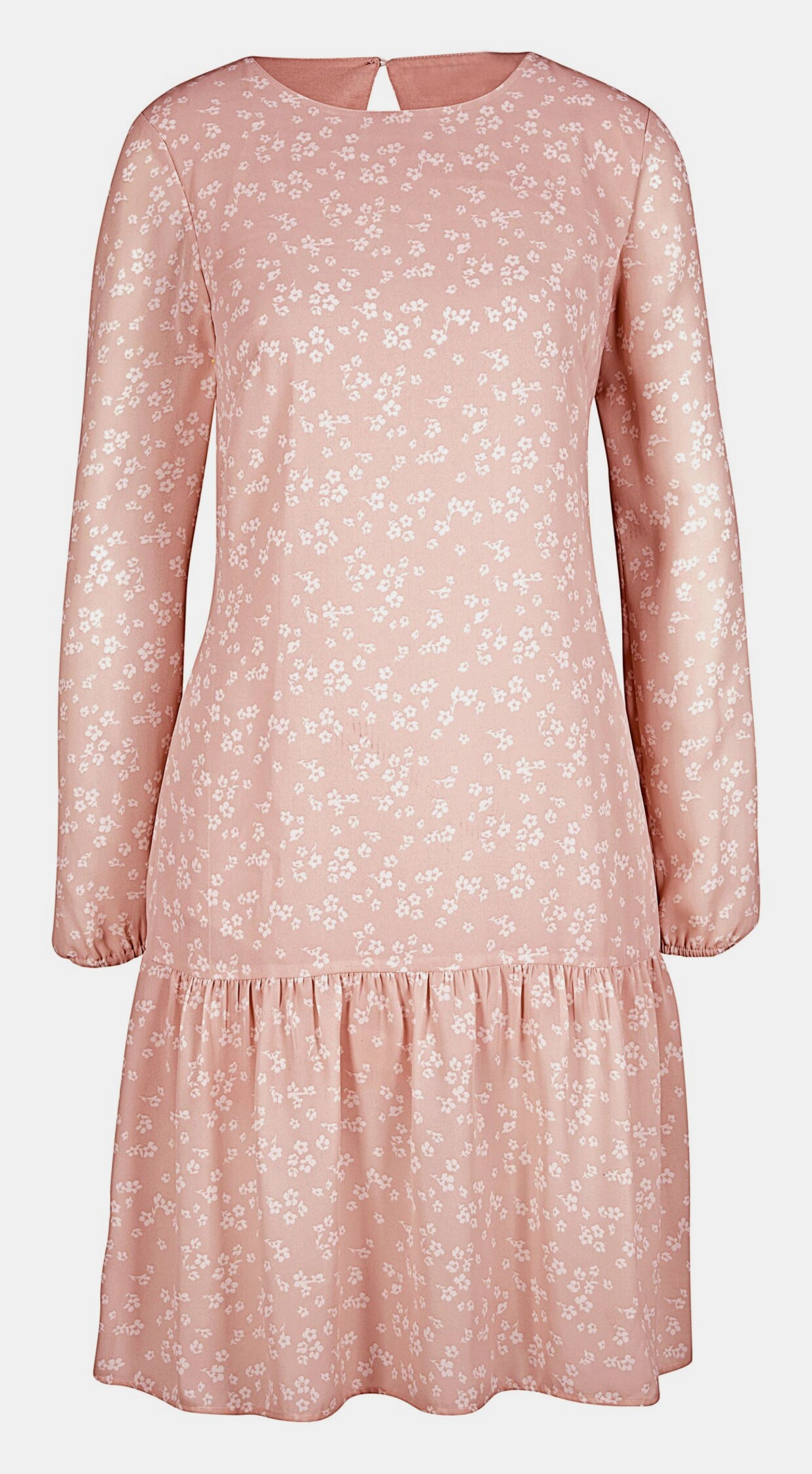 Linea Tesini Druck-Kleid - puder-offwhite