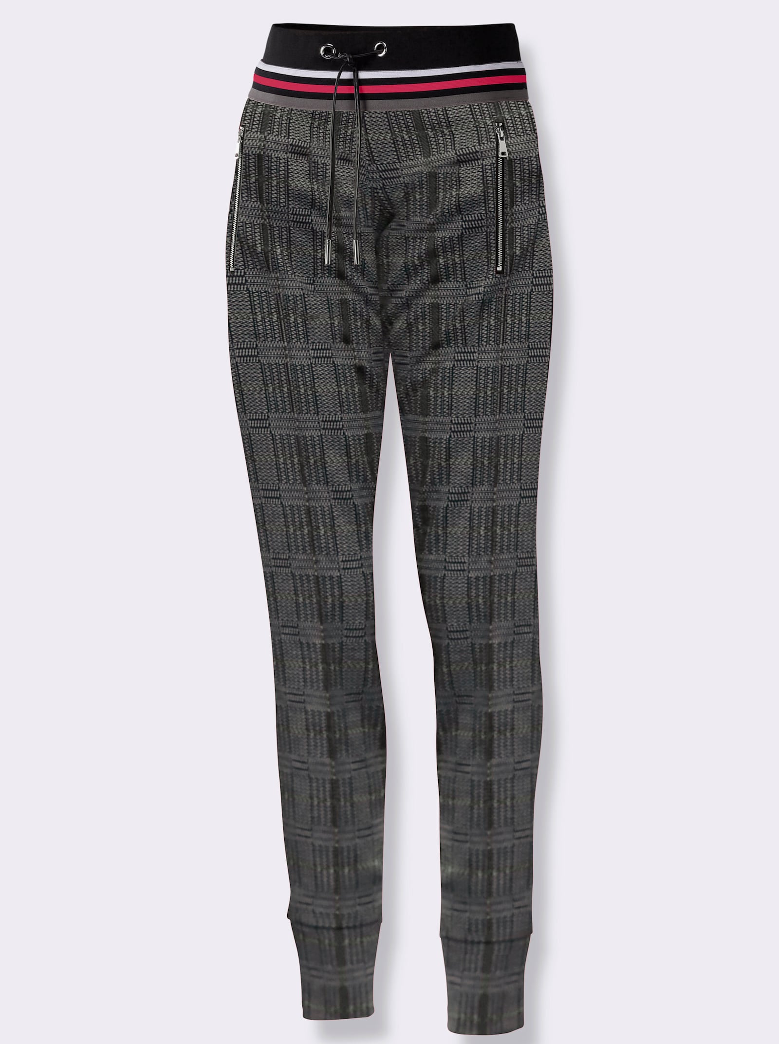 Jerseybroek in jogpants-stijl, enkellengte - steengrijs/gemêleerd