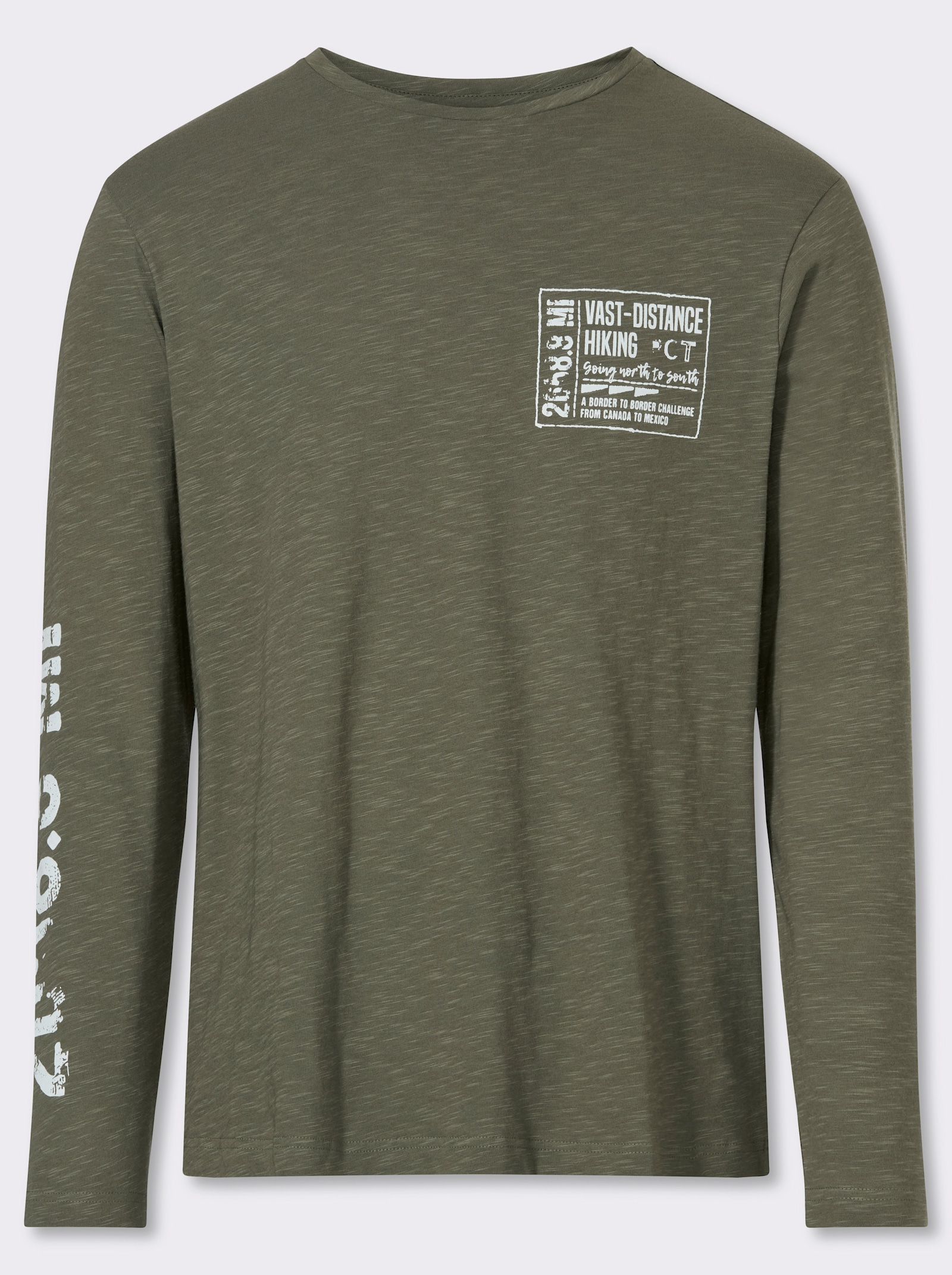 Catamaran Langarmshirt mit platziertem Druck - khaki-bedruckt