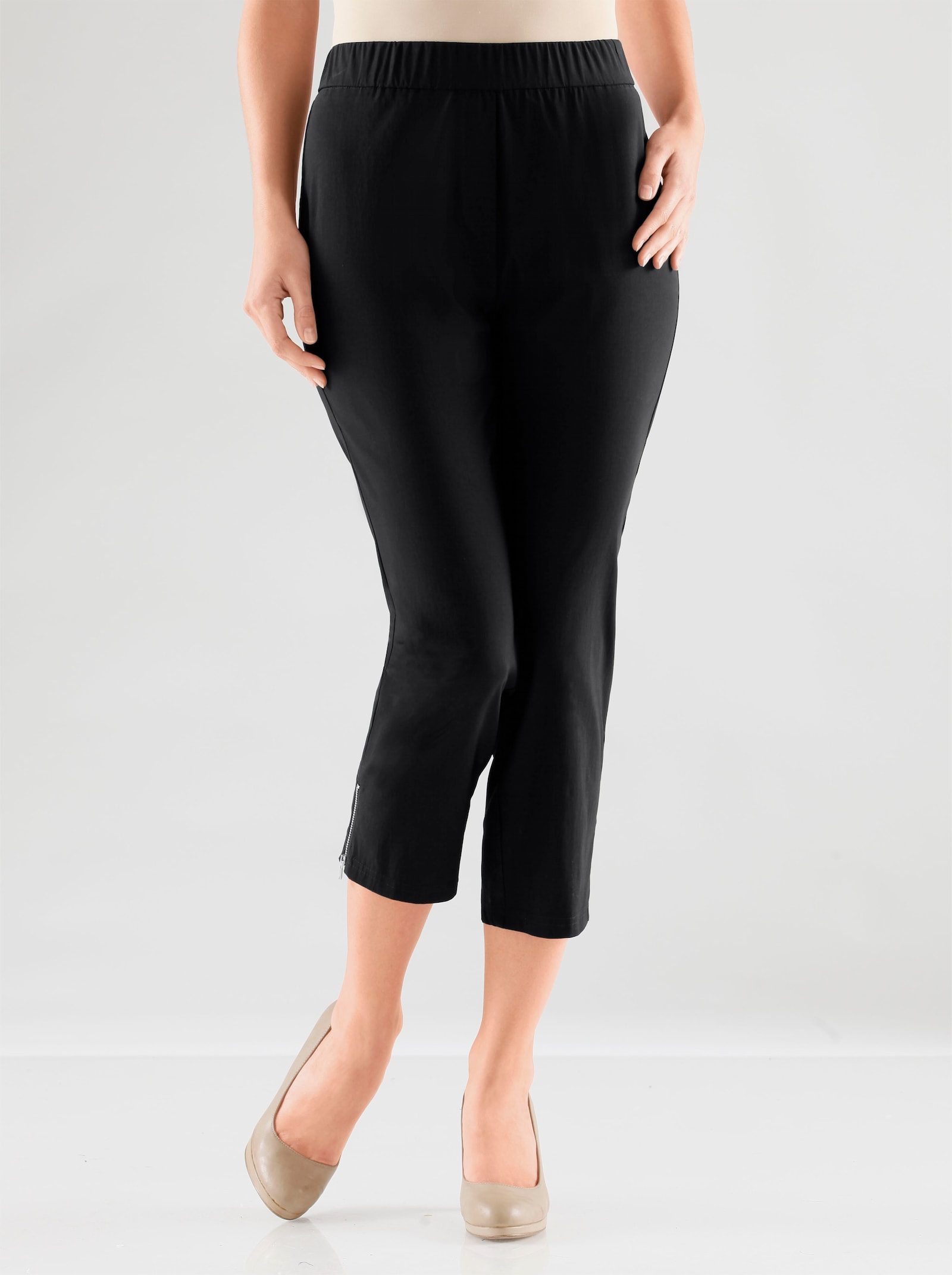 Adelina by Scheiter 7/8-broek van bengaline - zwart