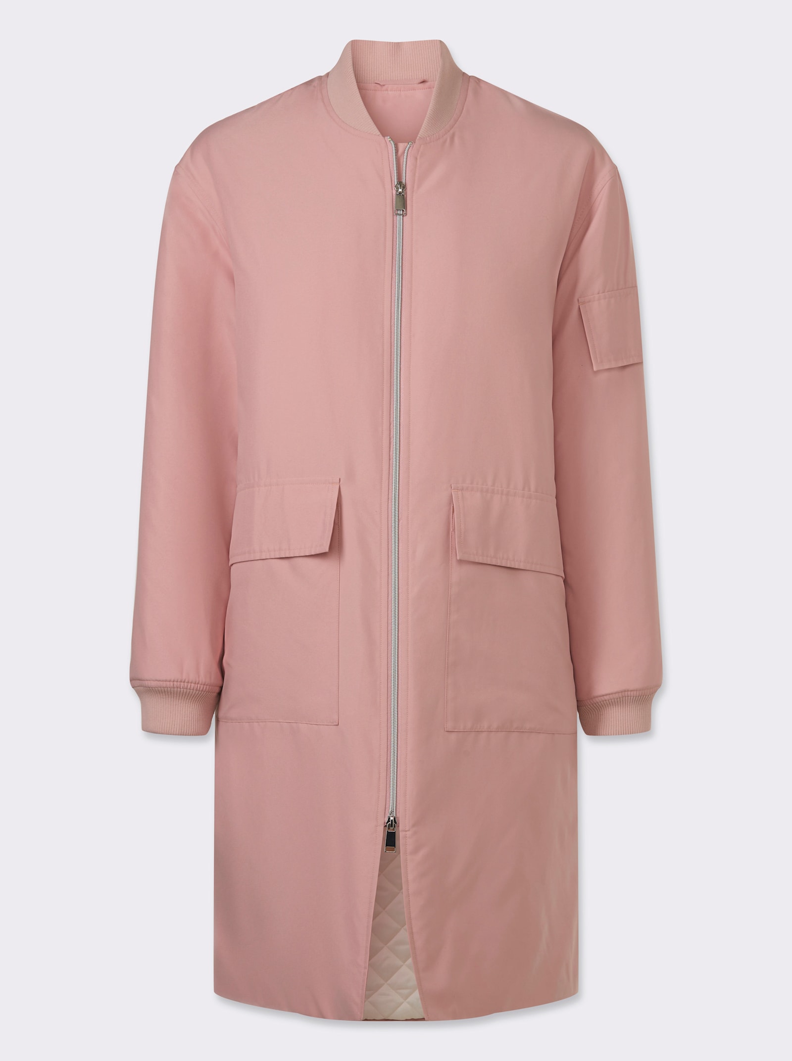 heine Mantel in lang blousonmodel - rozenkwarts