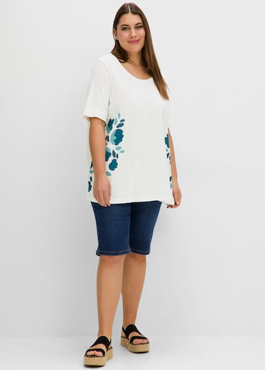 sheego Shirt - ecru geprint