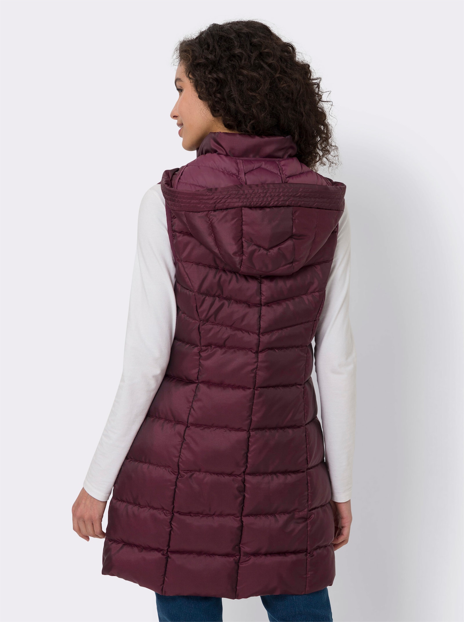 heine Bodywarmer met afneembare capuchon - bordeaux