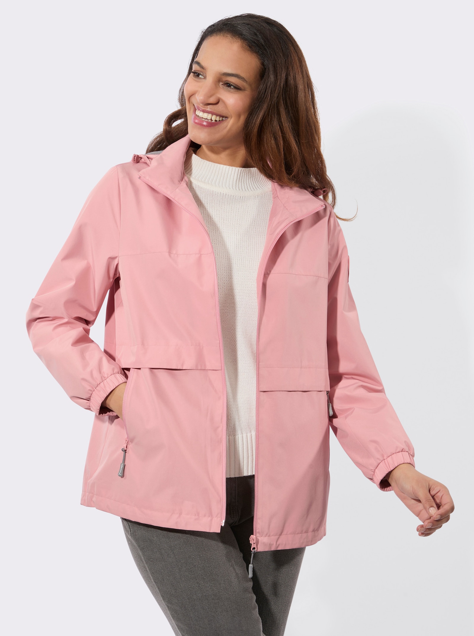 Outdoorjacke für die Übergangszeit - rosenquarz