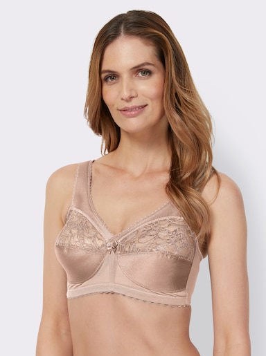 Glamorise Entlastungs-BH ohne Bügel mit Stütze - puder