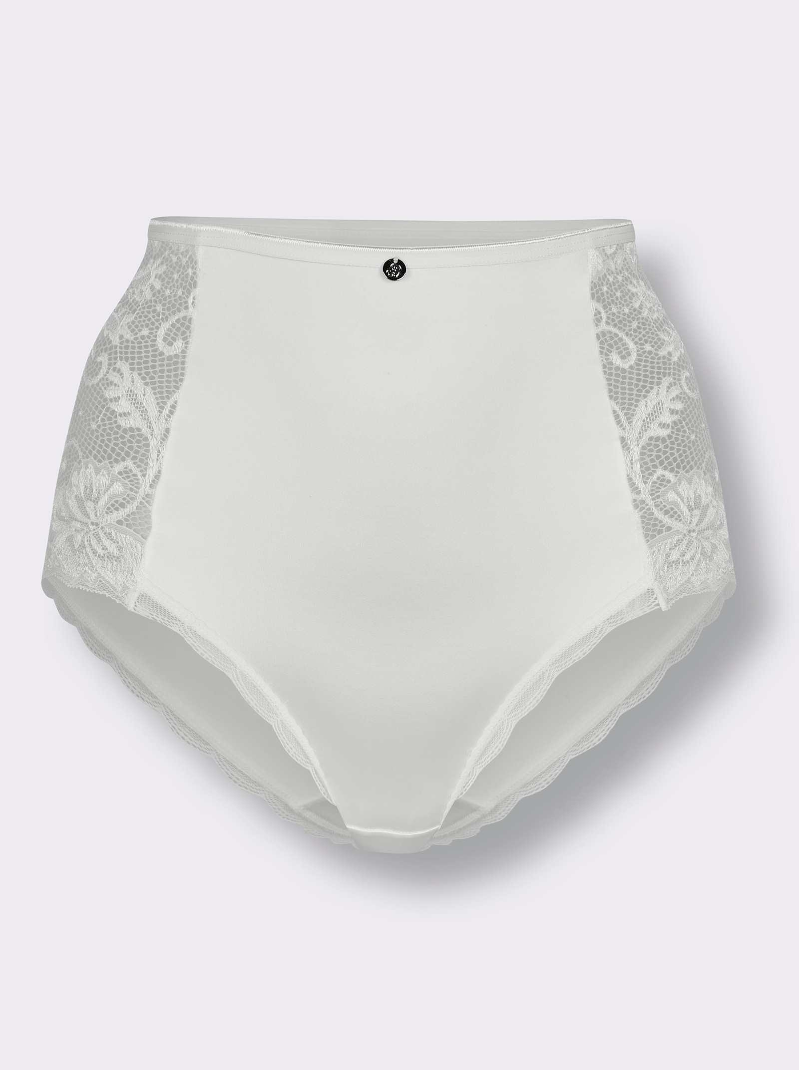 Nohavičky so zvýšeným pásom - biela