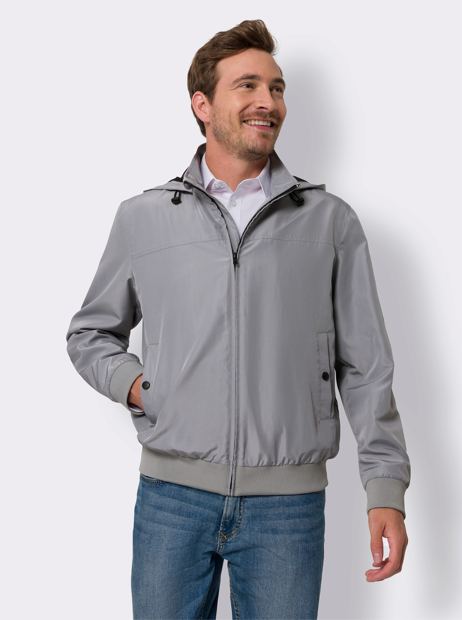 Blejzr s vnitřní kapsou - kamenná šedá