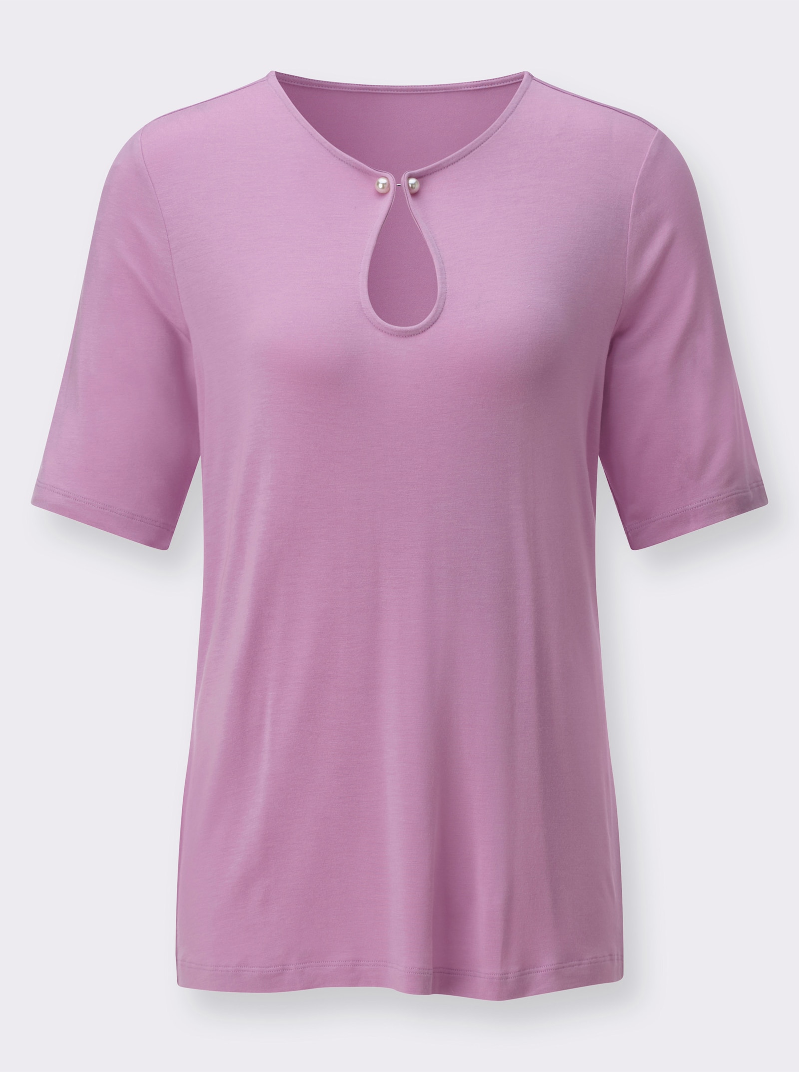 Kurzarmshirt mit Modal - orchidee