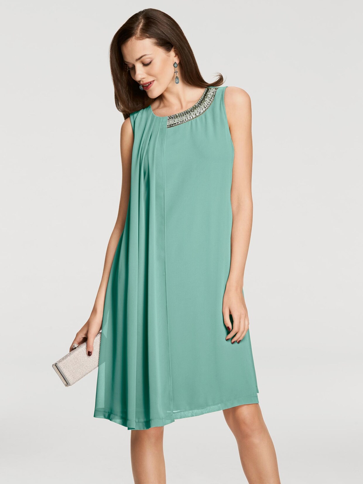 Patrizia Dini Chiffonkleid - mint