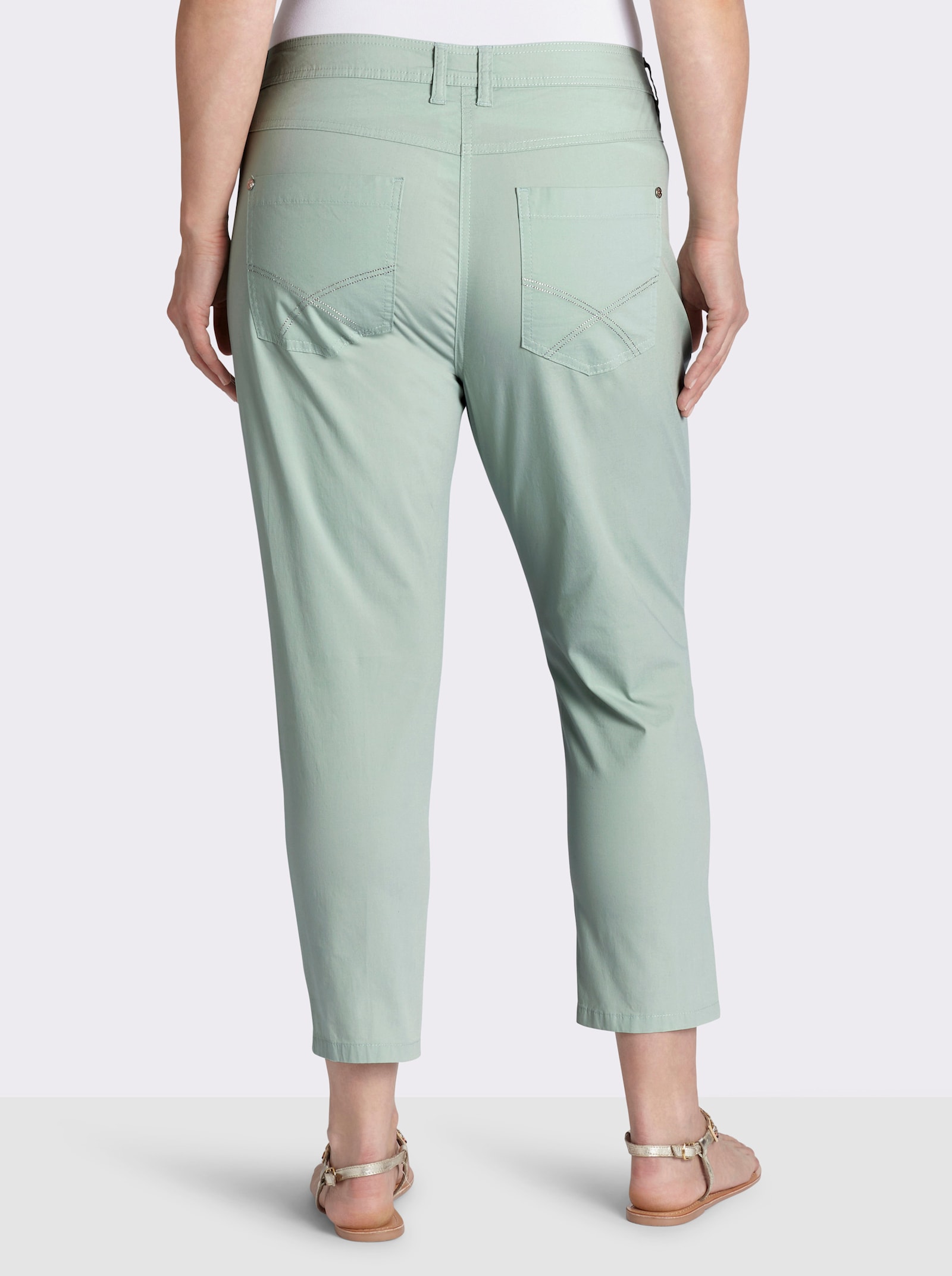 sheego 7/8-broek in curvy snit SUSANNE - kalkmint