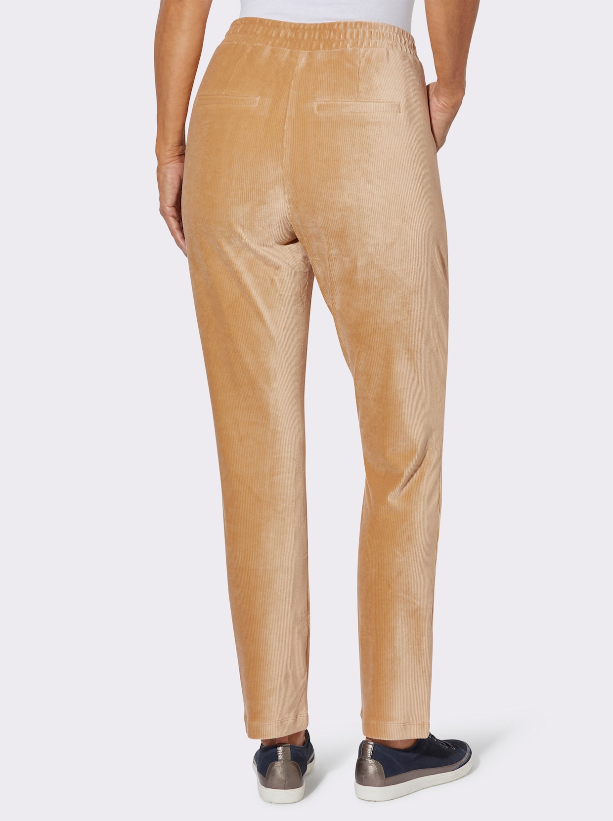 Schlupfhose in Cord-Qualität, pflegeleicht - camel