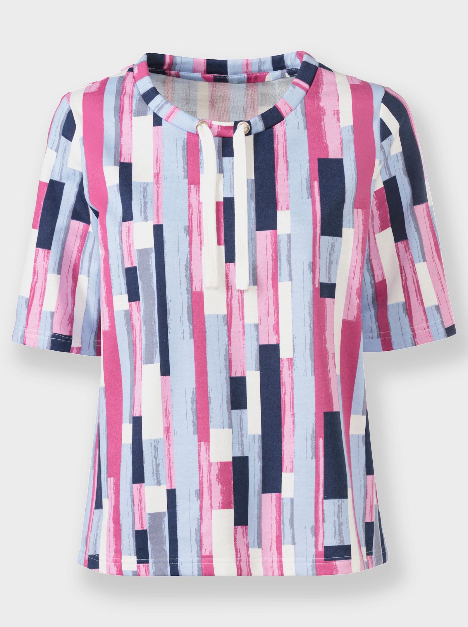 Sweatshirt im Druckmuster - marine-magenta-bedruckt