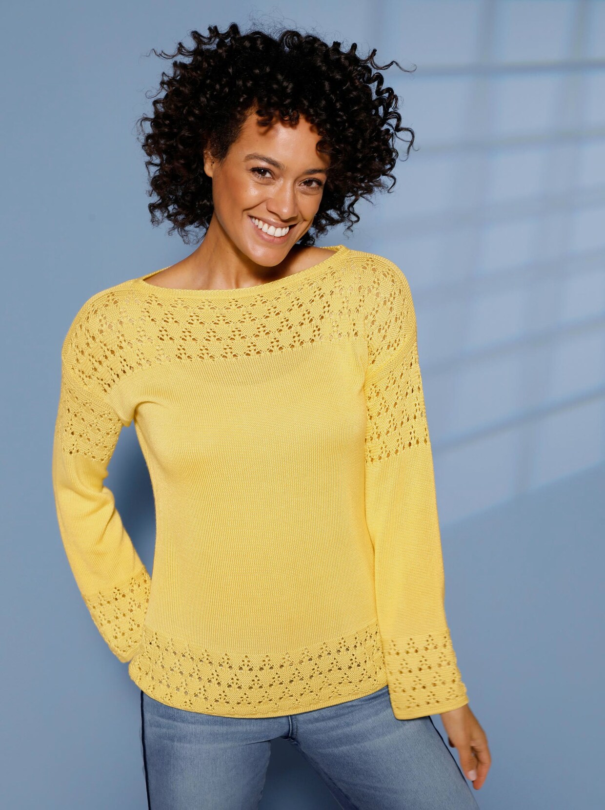 Creation L Premium Lyocell-Pullover - zitrone