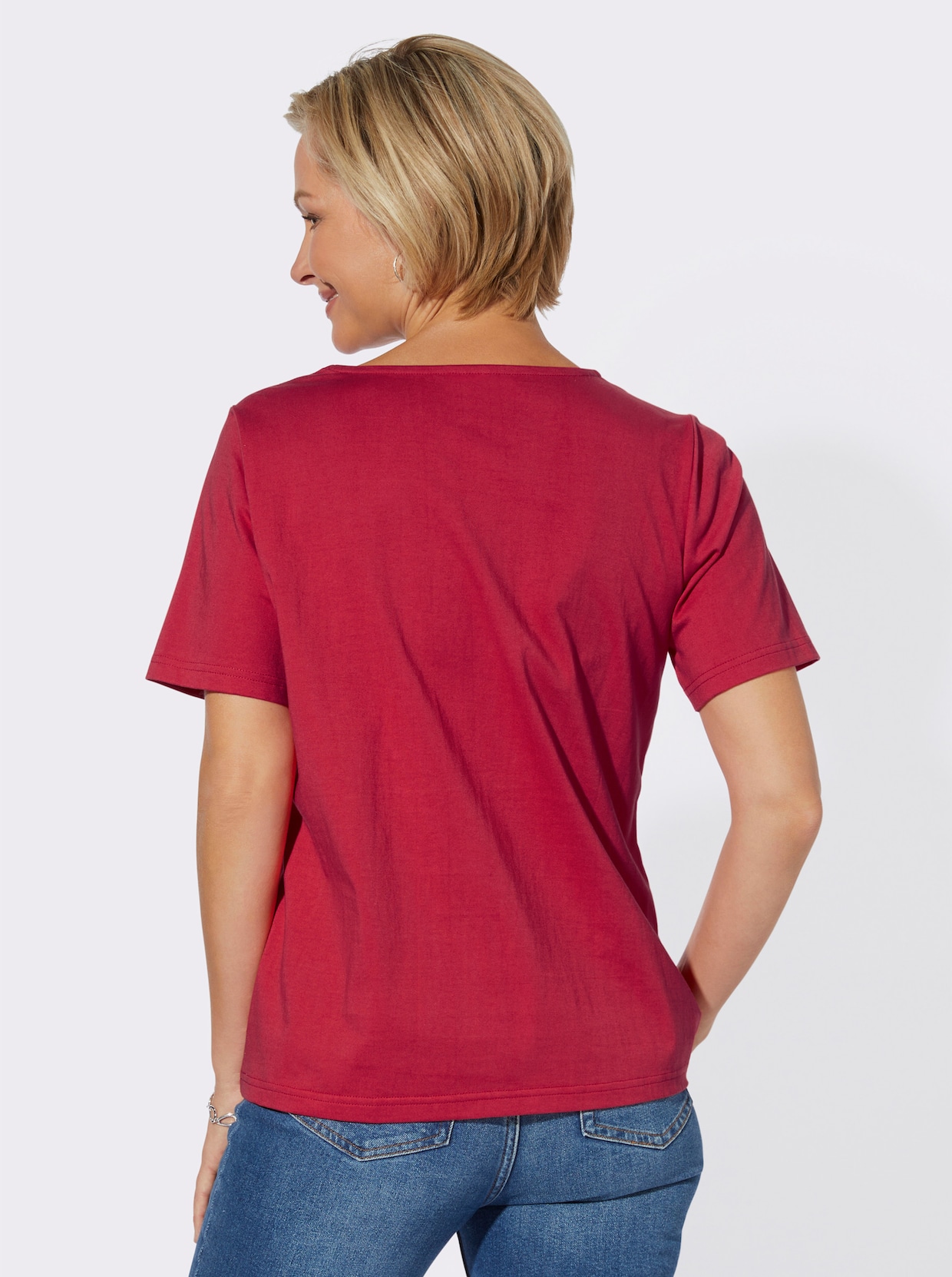 Shirt met ronde hals - aardbei